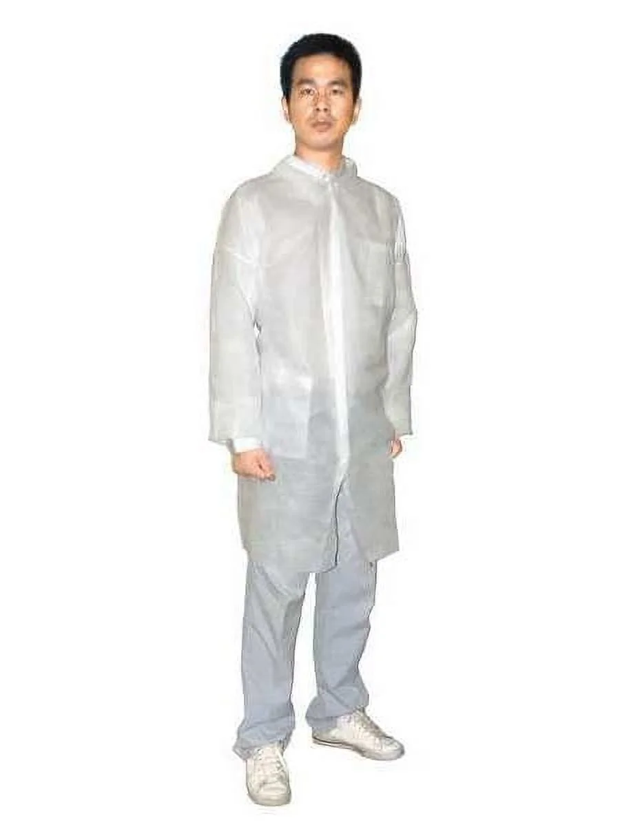 Condor Lab Coat,White,Button,5XL,PK25  26W802