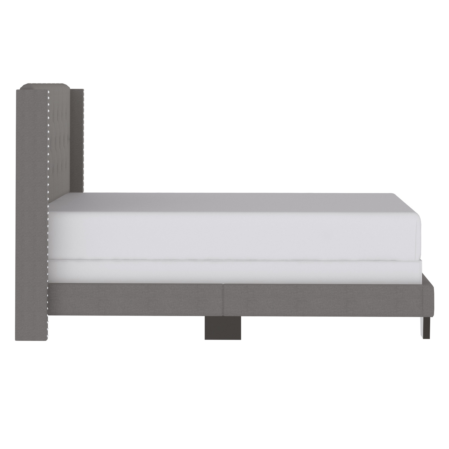 WHI 101-297D-LGY 54 in. Jedd Double Bed in Light Grey