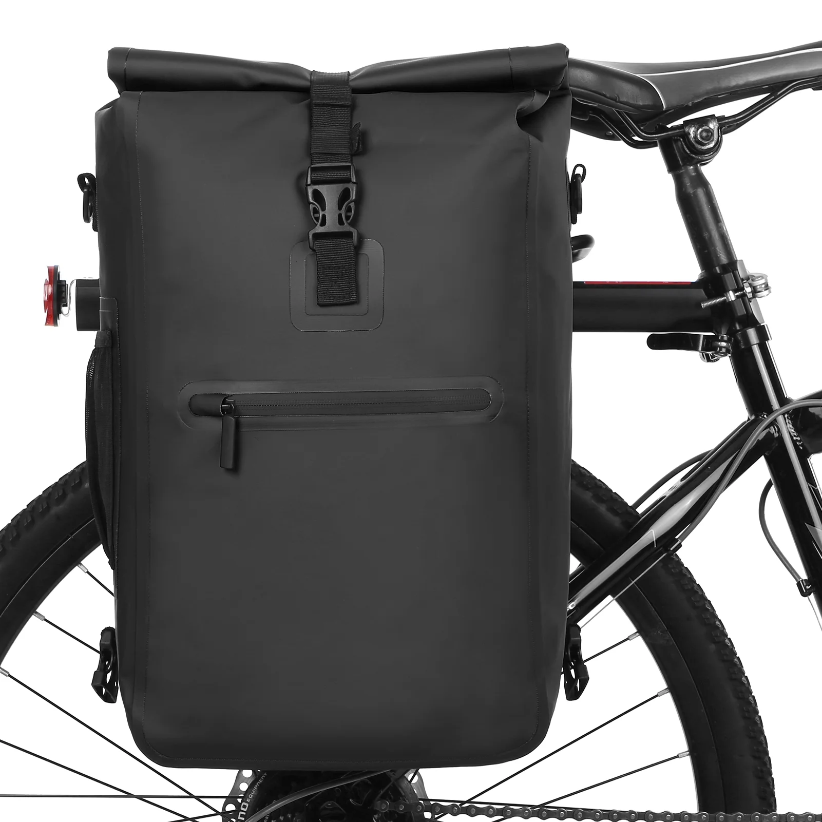 Dcenta 3-in-1 Waterproof Bike Pannier Rear Rack Bag Shoulder Bag Outdoor Cycling Commuting Bag Pack with Laptop Compartment
