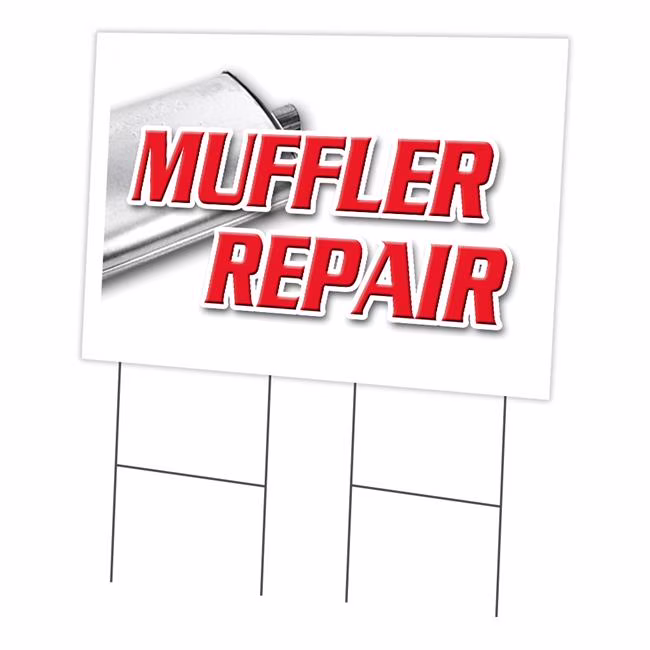 SignMission C-2436 Muffler Repair 24 x 36 in. Muffler Repair Yard Sign & Stake