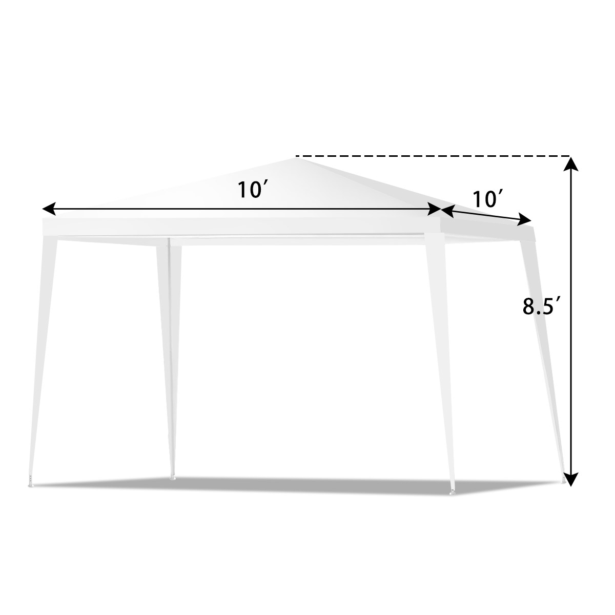 Gymax 10'x10' Canopy Party Wedding Tent Gazebo Heavy Duty Outdoor