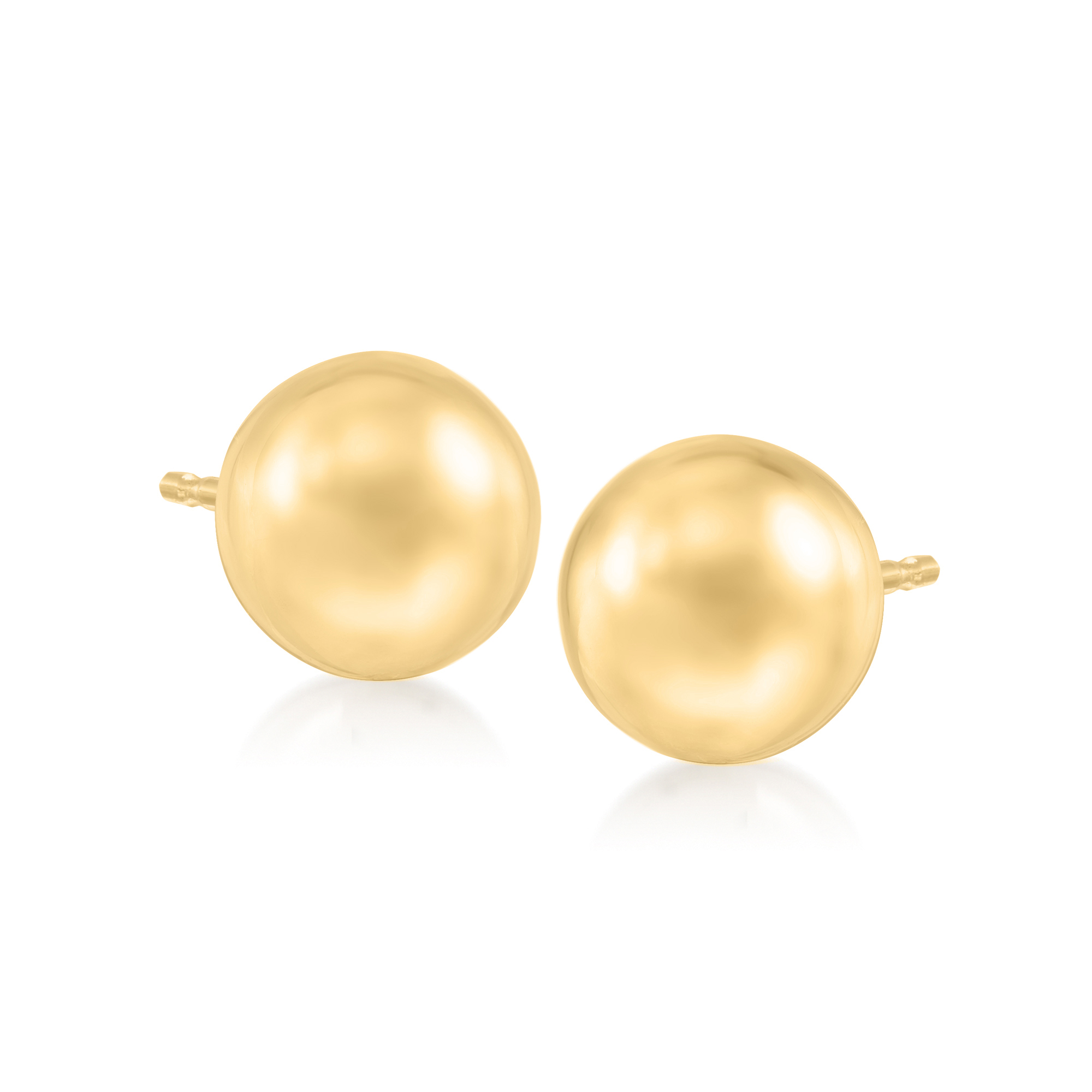 Ross-Simons Italian 8mm 18kt Yellow Gold Ball Stud Earrings, Women's, Adult