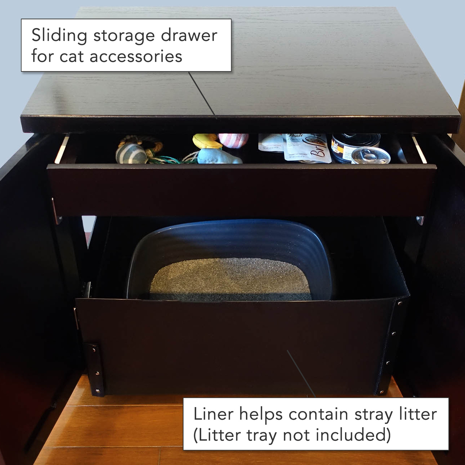 The Refined Feline Refined Litter Box Deluxe Large - Modern w/ Tapered Feet