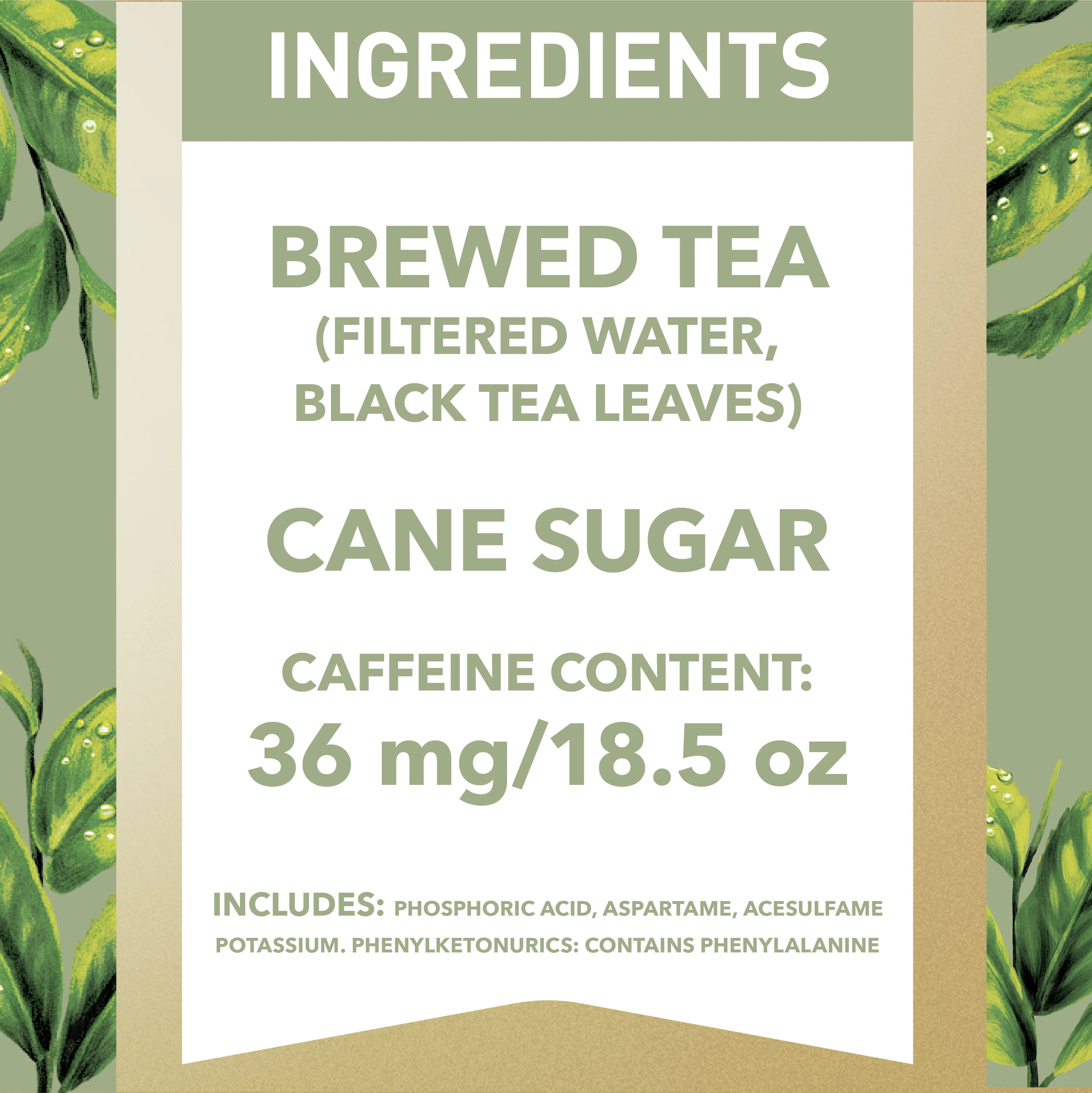 Gold Peak Zero Sugar Sweet Tea Bottles, 16.9 fl oz, 18 Pack