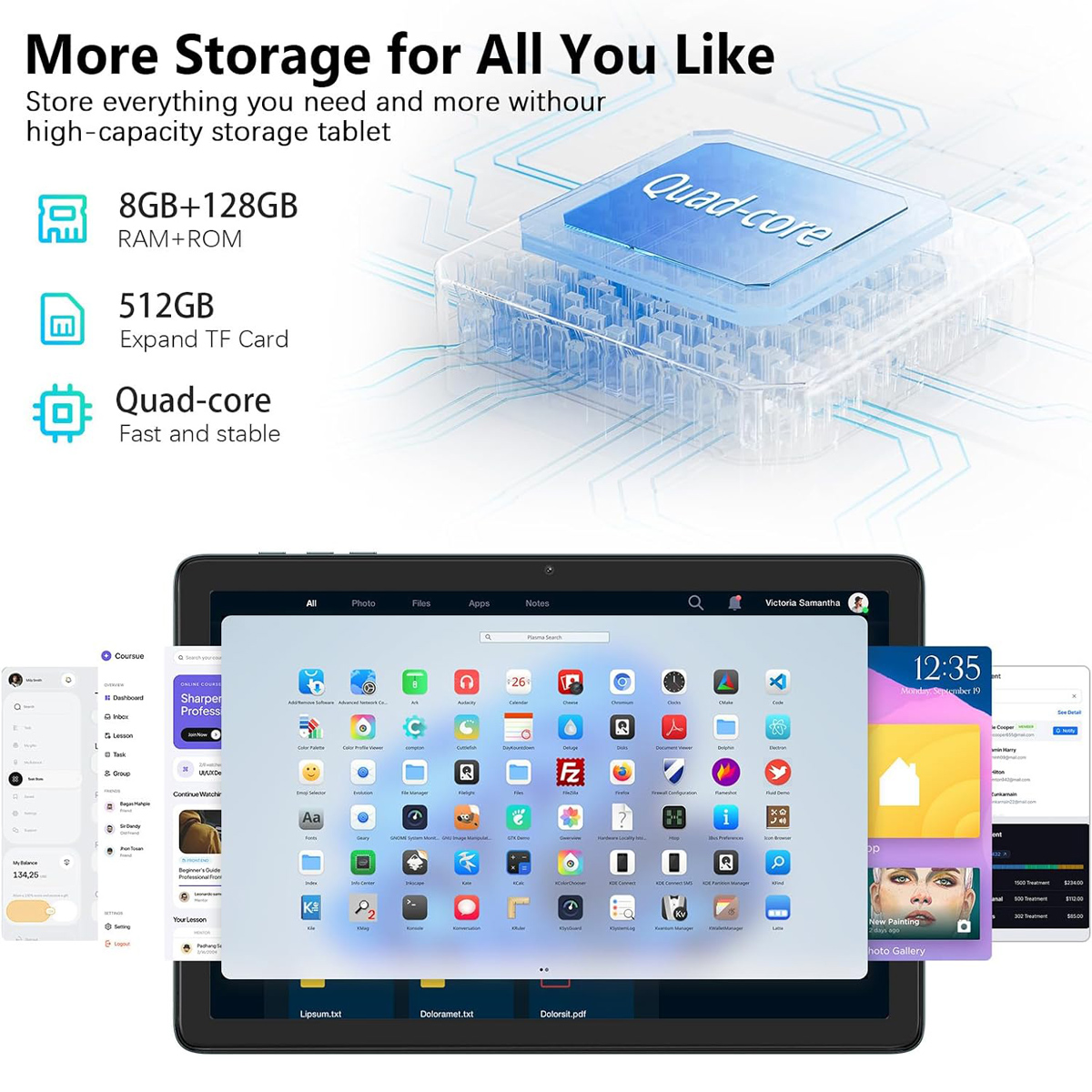 Tablet,10.1 inch Android 12 Tablets,8GB RAM 128GB ROM, 2.4G/5G WiFi Tablet Android, 5G wifi 1280*800IPS Screen