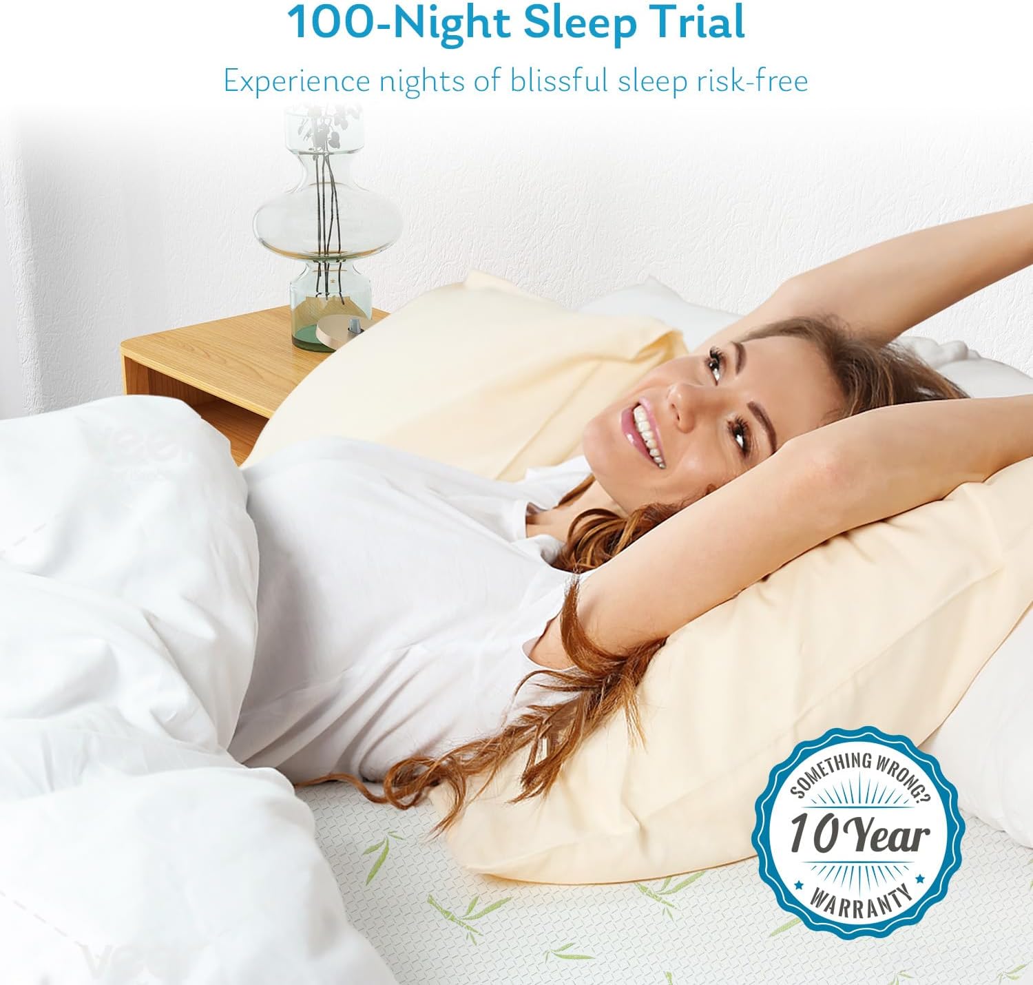 Sleep Trial, 10-Year Limited Warranty, 6/8/10/12 Inch Size Bed Mattresses Fiberglass For Daybed, Kids Bunk Trundle Bed, Gel Memory Foam, Medium Firm, 75