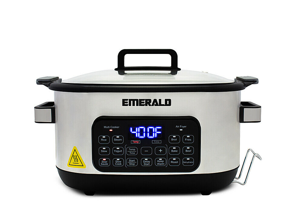 14 in 1 Multi Cooker & Air Fryer Duo -6L- Stainless Steel, Rice, Steam,  Yogurt, Sear/Sauté, Slow Cook, Fries, Bake, Dehydrate