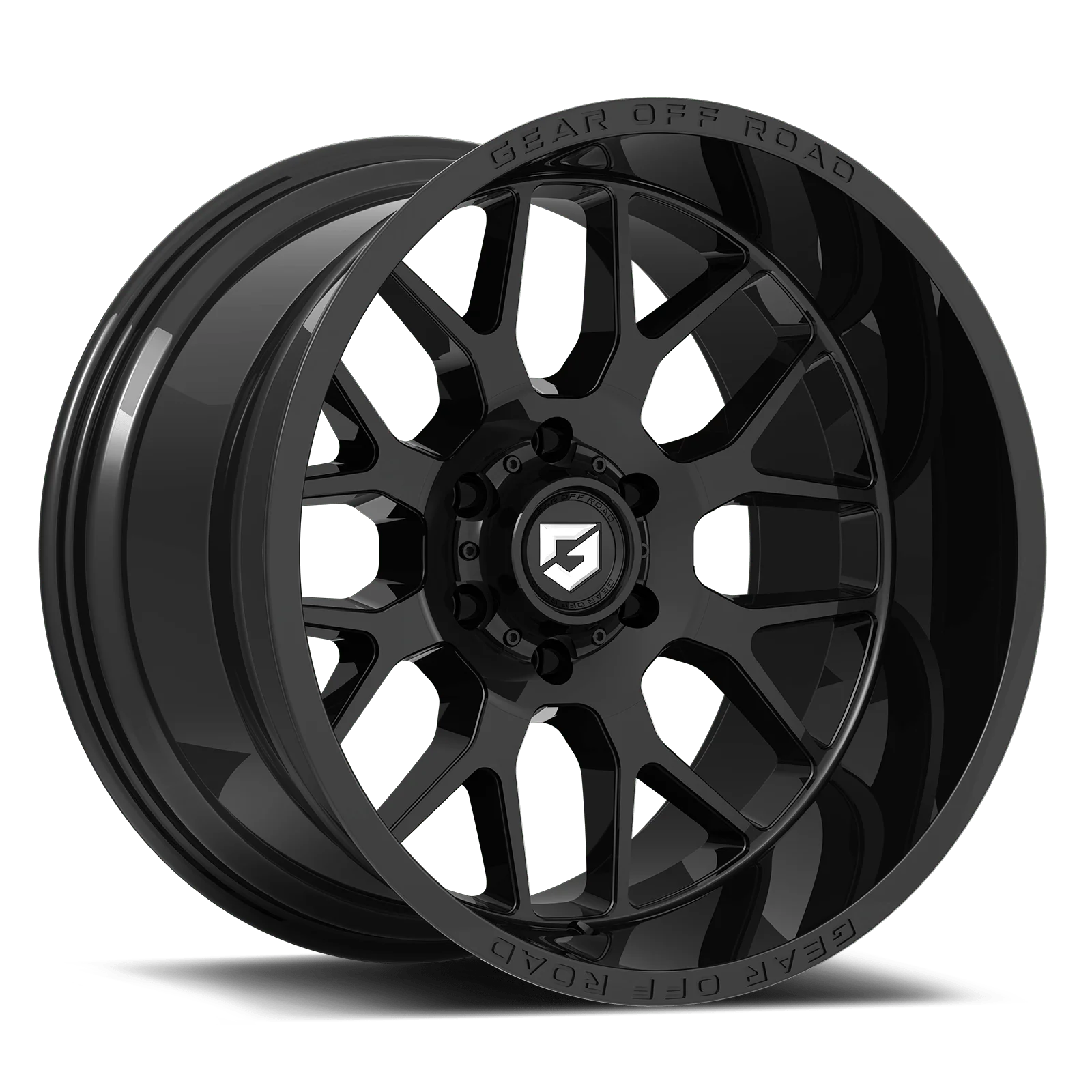 Gear Off Road 763B RAID 763B-2106312 20X10 6X135 (-12) G/A 763B Raid (HB 87.1) Gloss Black with Lip Logo A258950