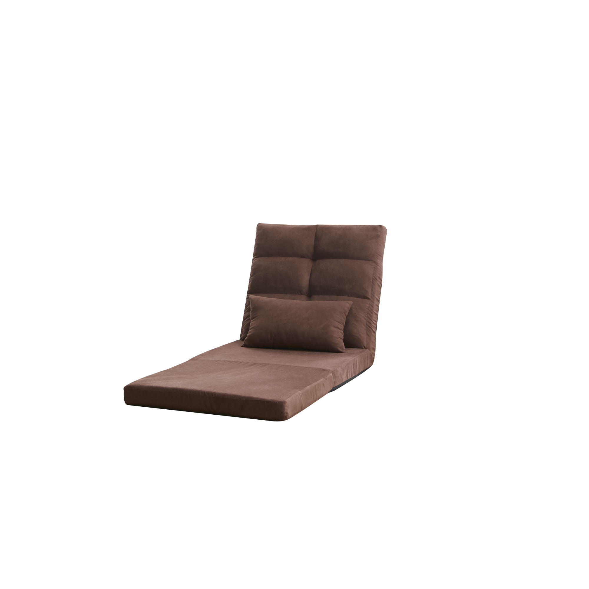 Modern Adjustable Triple Fold Down Sofa Bed, 5 Reclining Positions, Convertible Upholstered Guest Sleeper