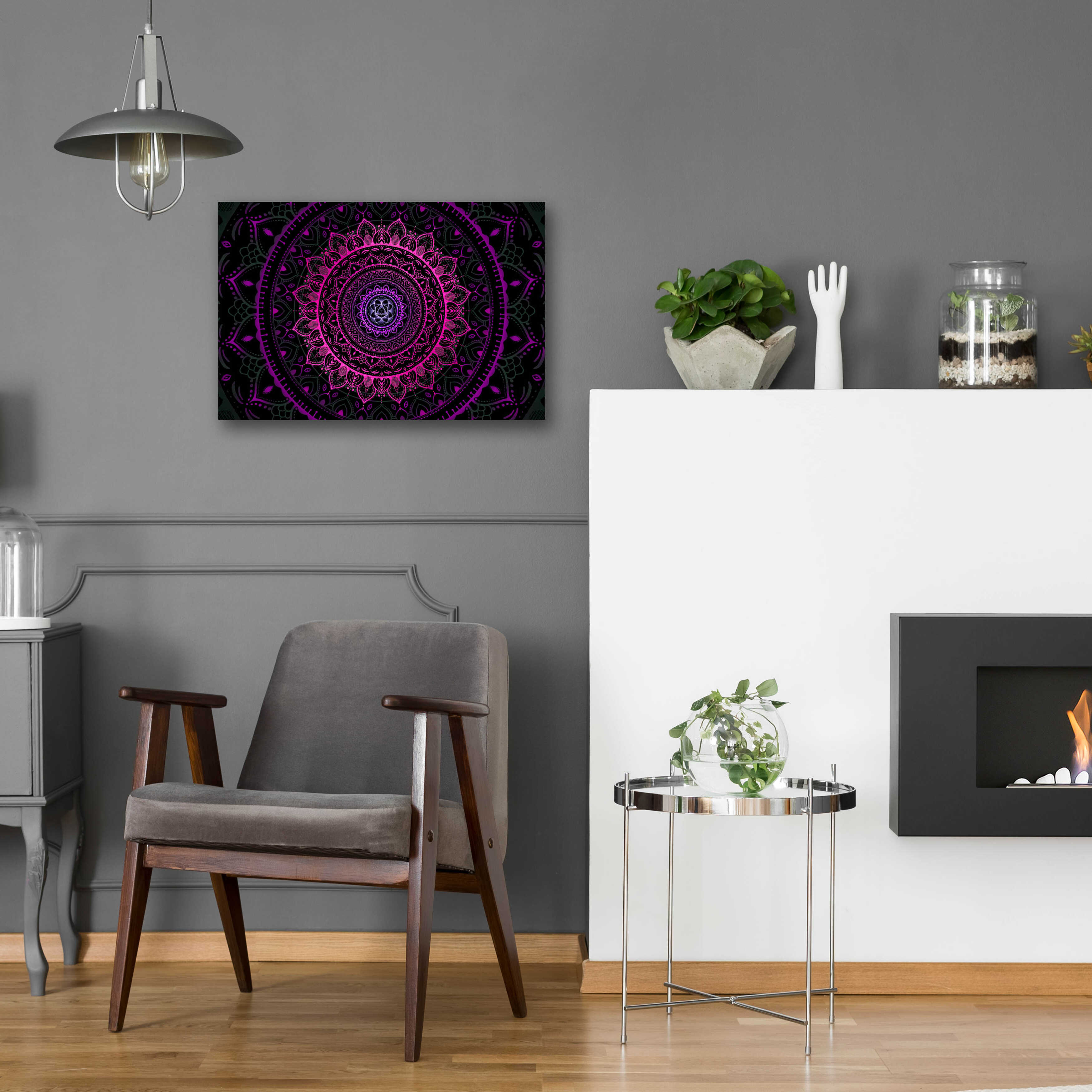 Epic Art 'Zen Mandala 3' by Cameron Gray, Acrylic Glass Wall Art, 24
