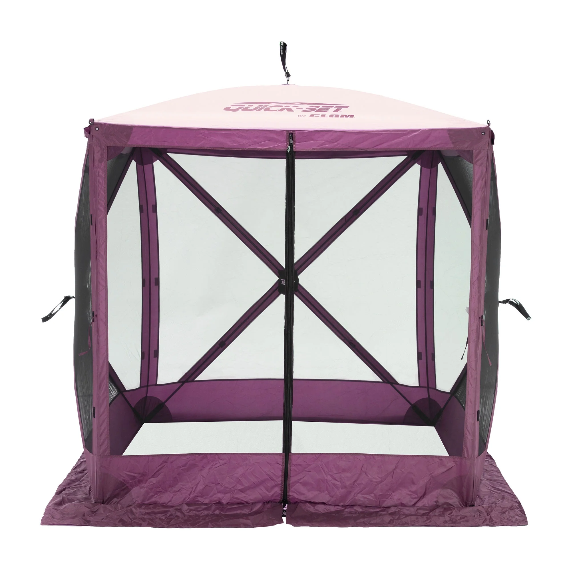 CLAM Quick Set Traveler 4 Sided Canopy+ CLAM Quick Set Screen, Plum