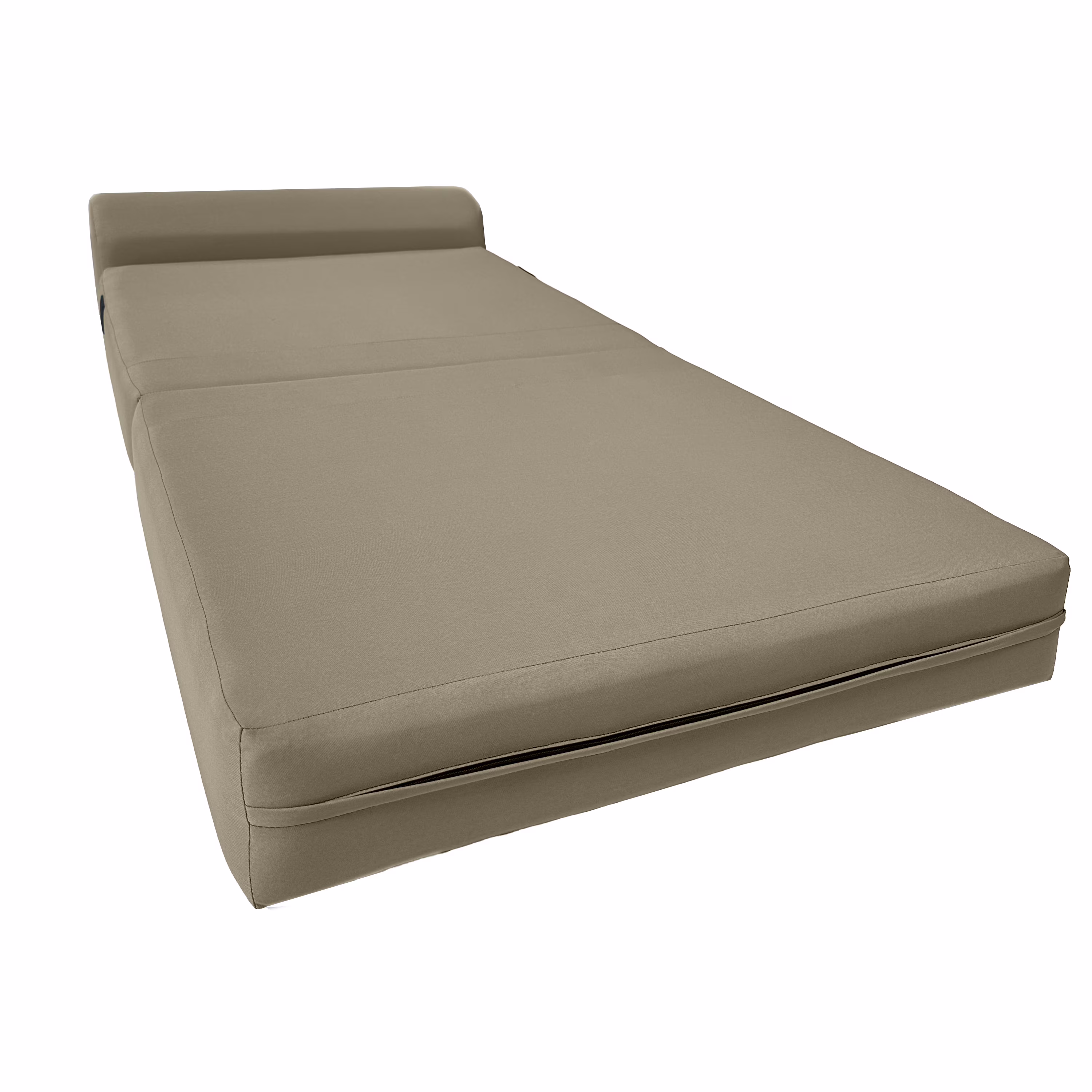 Tan Sleeper Chair Folding Foam Beds, Portable Studio Sofa Guest Bed, 6 x 32 x 70