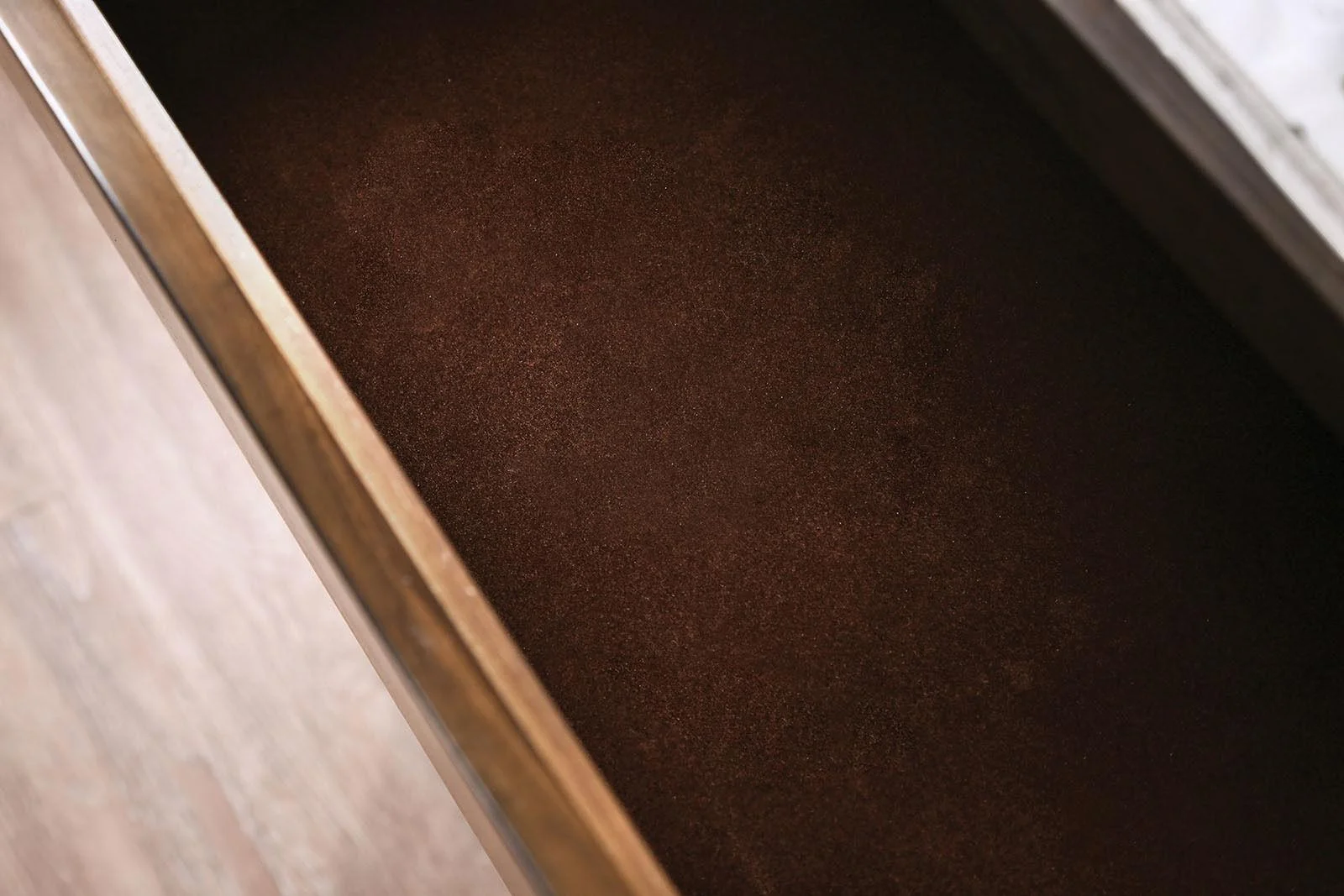 Dark Walnut & Dark Oak Solid Wood Queen Bedroom Set 6pcs FOA CM7363 Fulton