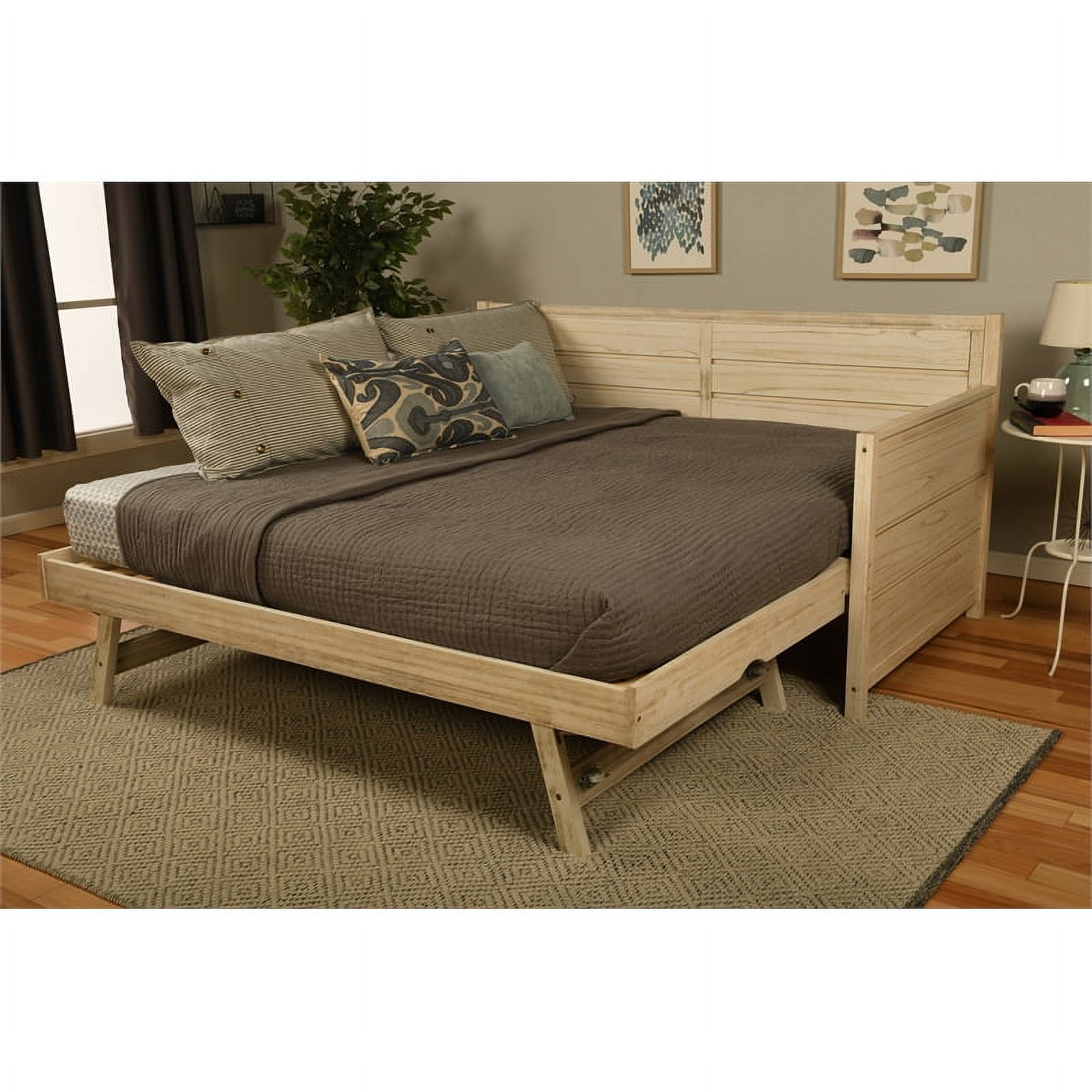 Kodiak Furniture Marisa Twin-Size Wood Daybed with Trundle in Weathered White