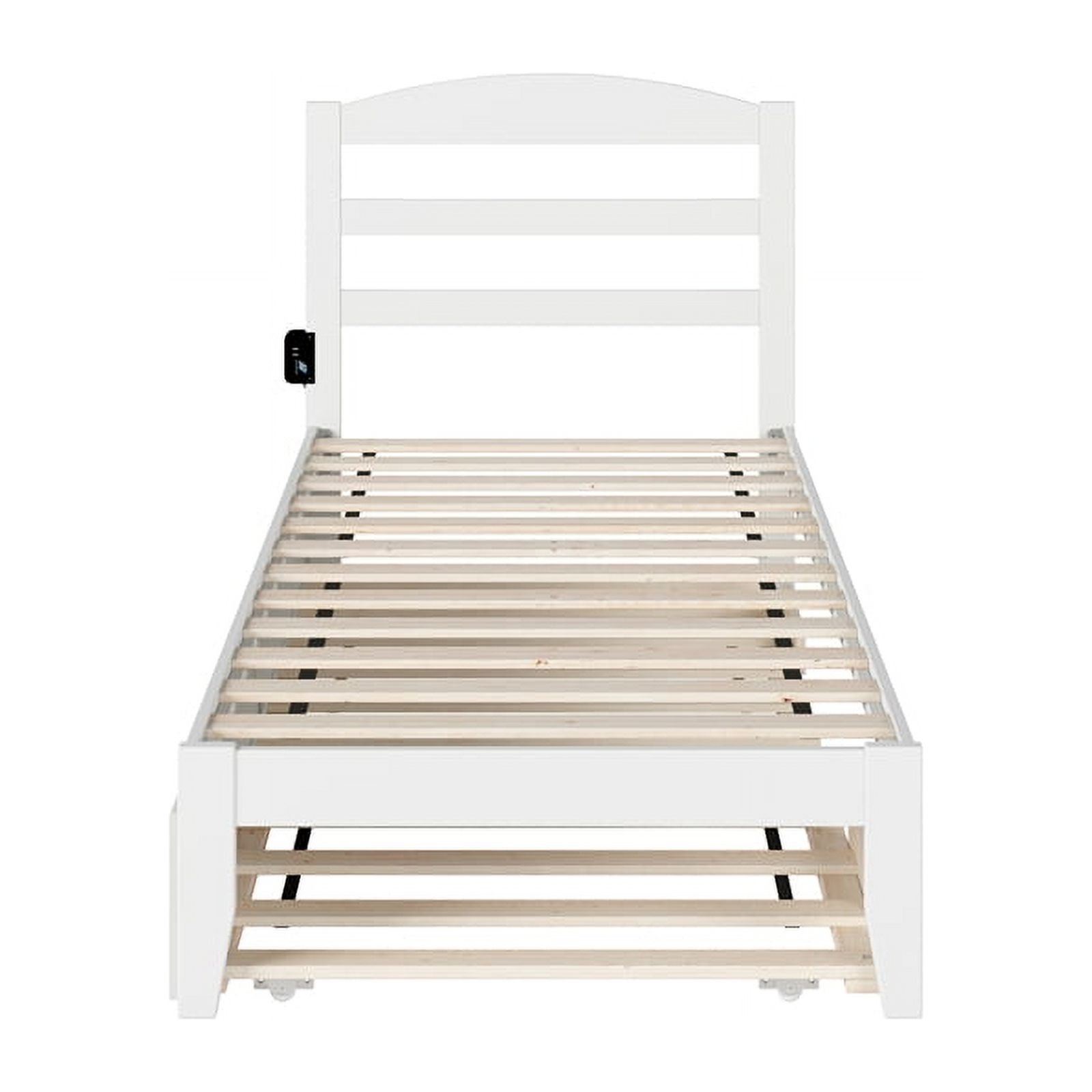 AFI Warren Solid Wood Traditional Twin Bed w/ Twin Trundle in White