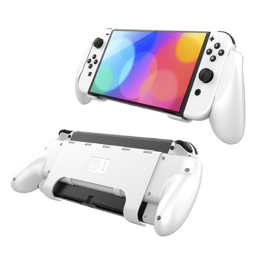 Durable Comfortable With kickstand For Nintendo Switch OLED Game Console Support Grip Case Controller Grip Handheld WHITE