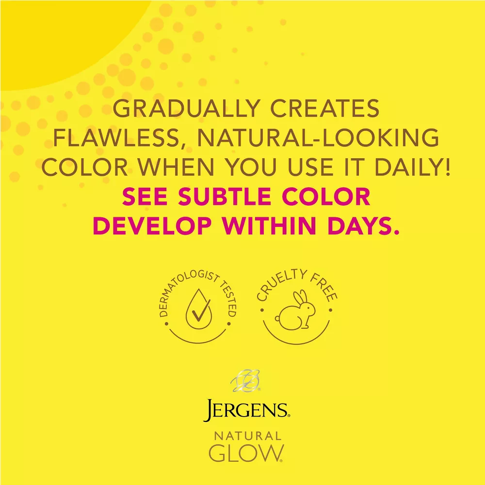 Jergens Natural Glow Daily Facial Moisturizer SPF 20, Medium To Tan Skin Tones 2 oz (Pack of 6)