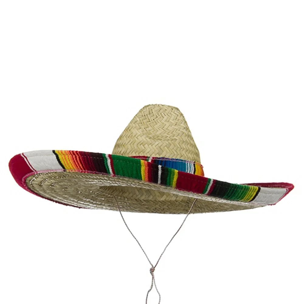 Serape Band Straw Sombrero Hat