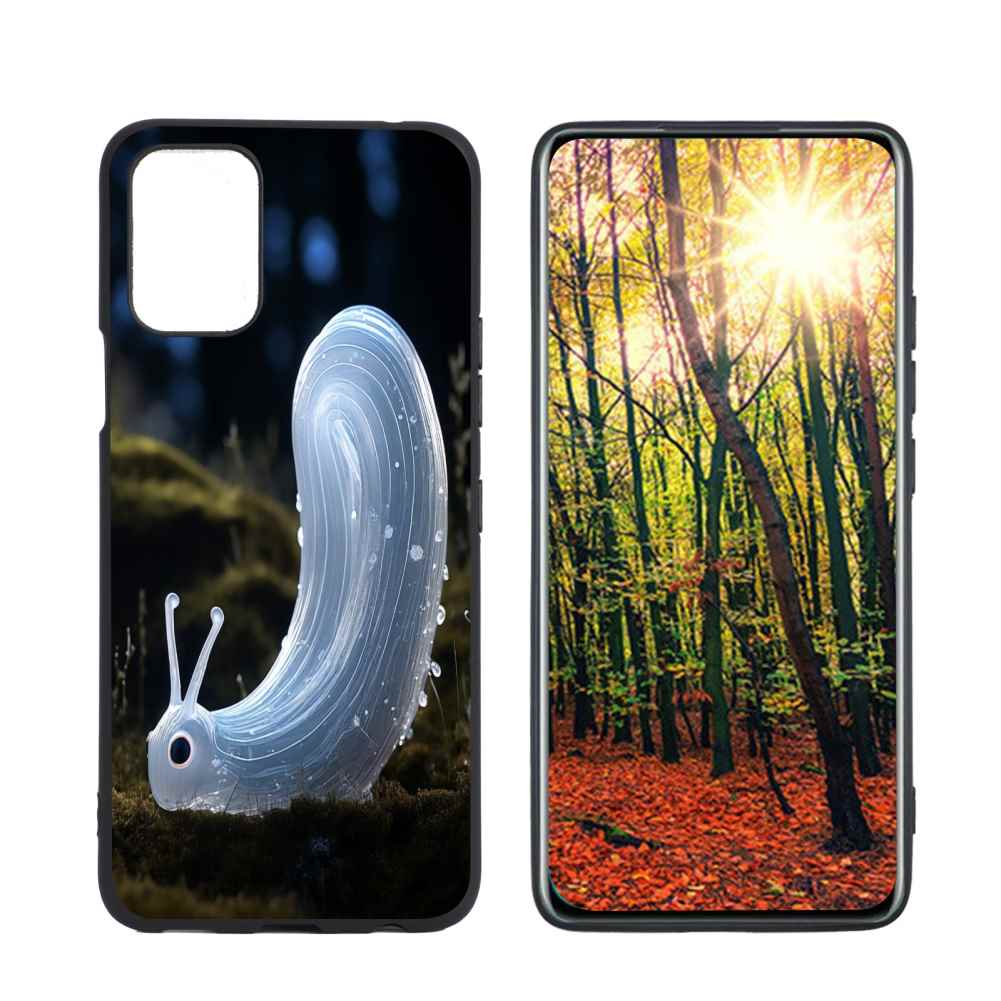 Nordic-slug-shape-pattern Phone Case, Designed for LG Q52 Case Soft Silicon for women girls boys wife gift,Shockproof Phone Cover