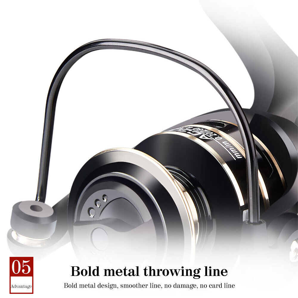 12BB Metal Spinning Fishing Reel 5.2:1 Saltwater Freshwater Right Left Hand Reel