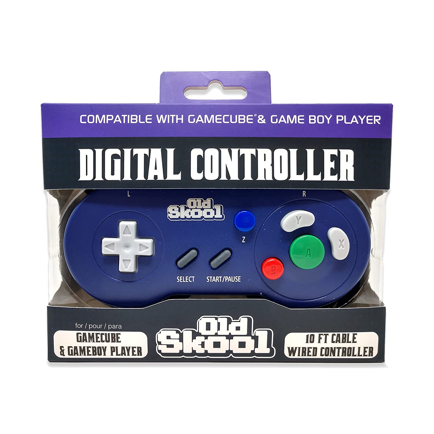 Purple GameCube & Gamboy Player Digital Controller