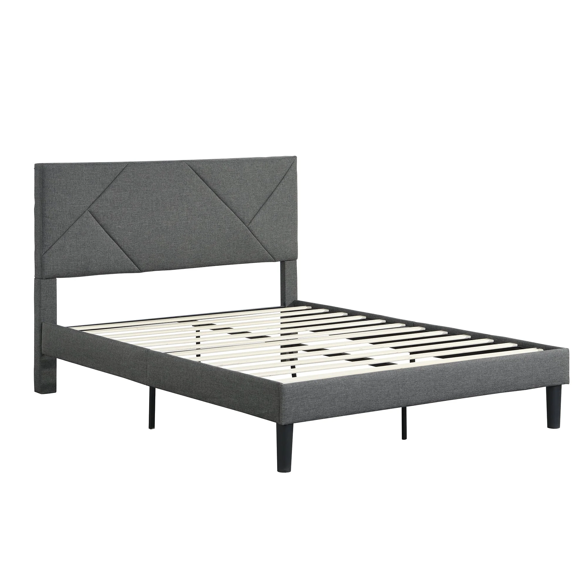 ElegantDreams Upholstered Queen Bed Frame