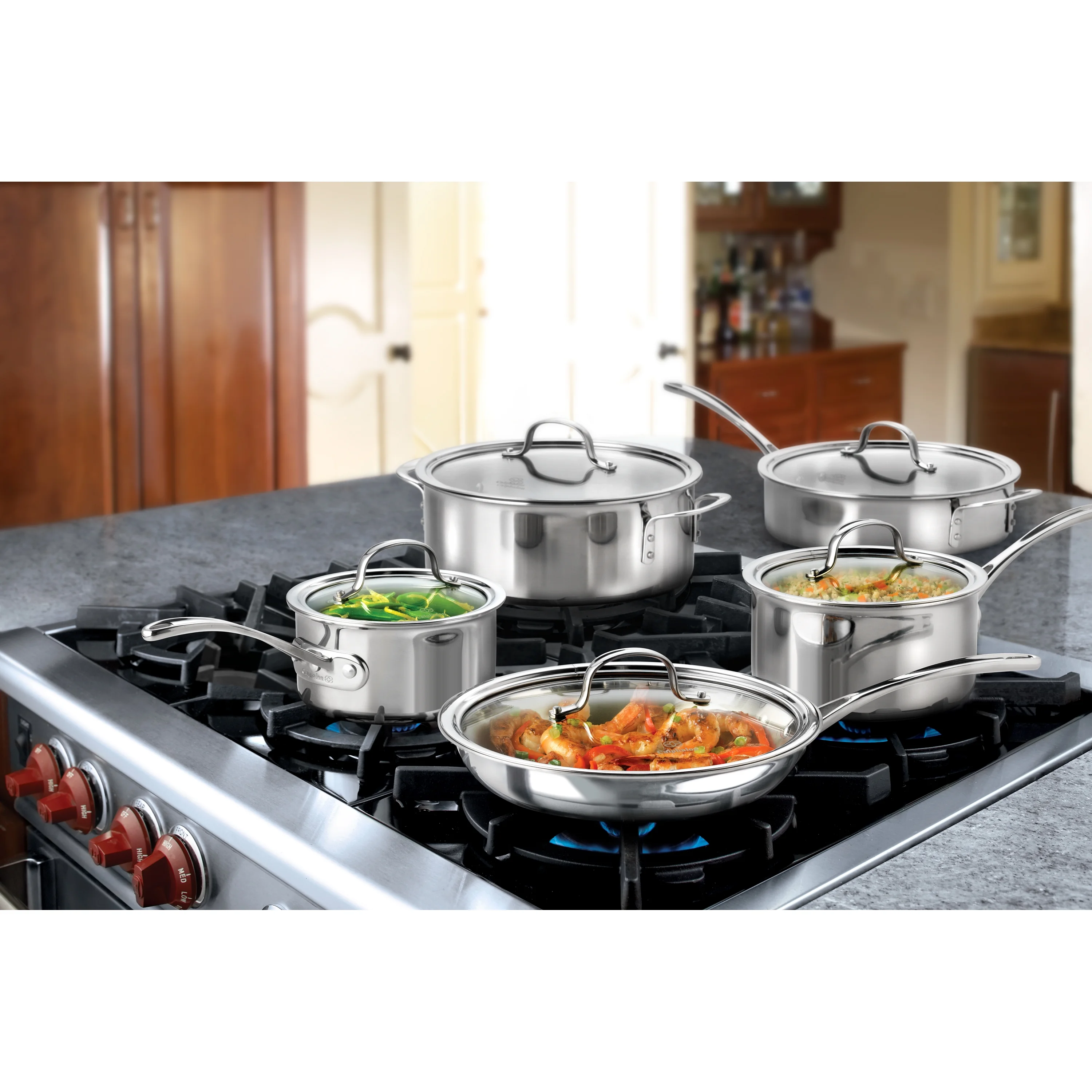 Calphalon Tri-Ply Stainless Steel 10-Piece Cookware Set