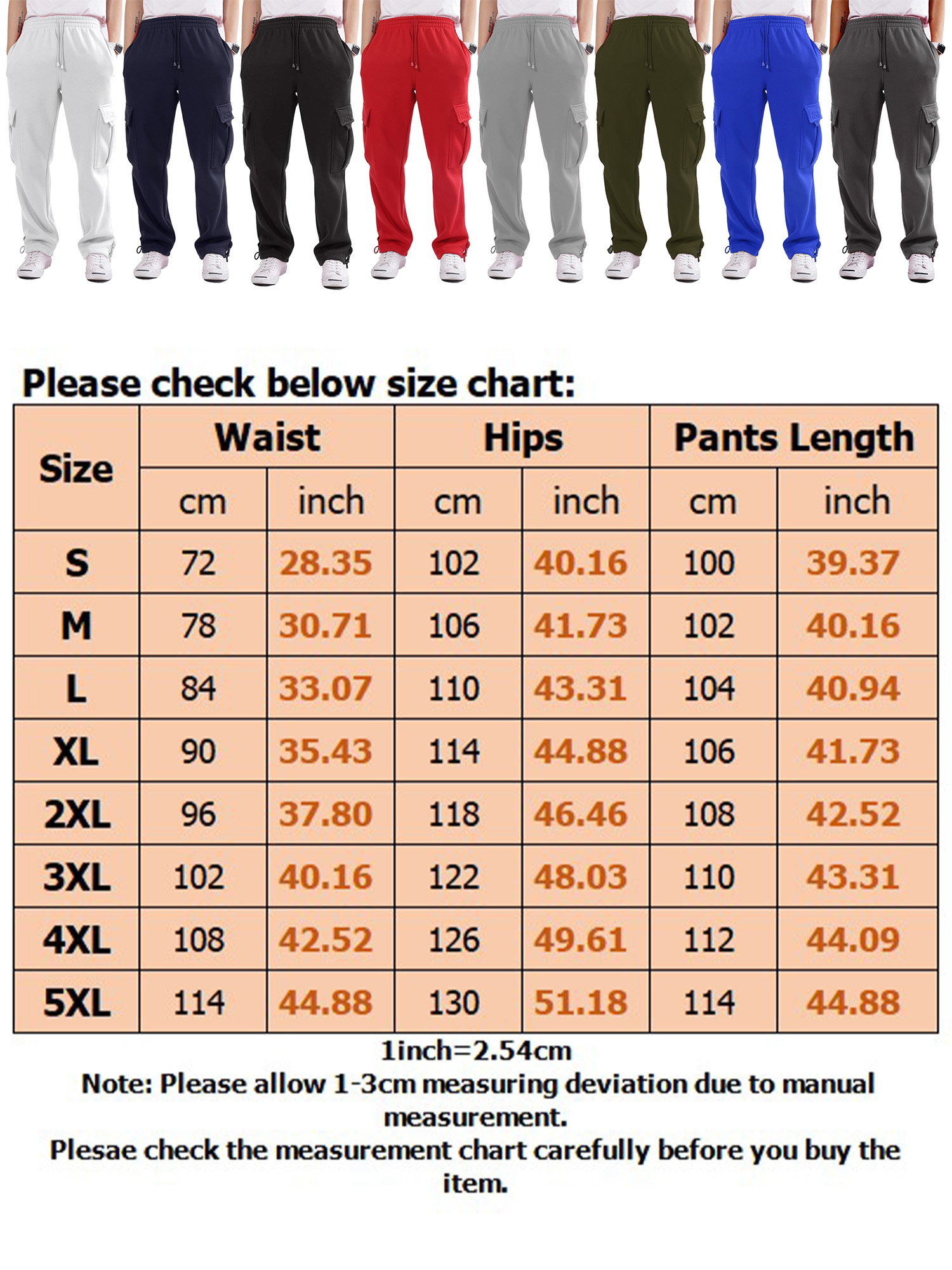 Niuer Men's Lightweight Outdoor Pants Cargo Work Pants with Drawstring Elastic Waist Hiking Fishing Pants