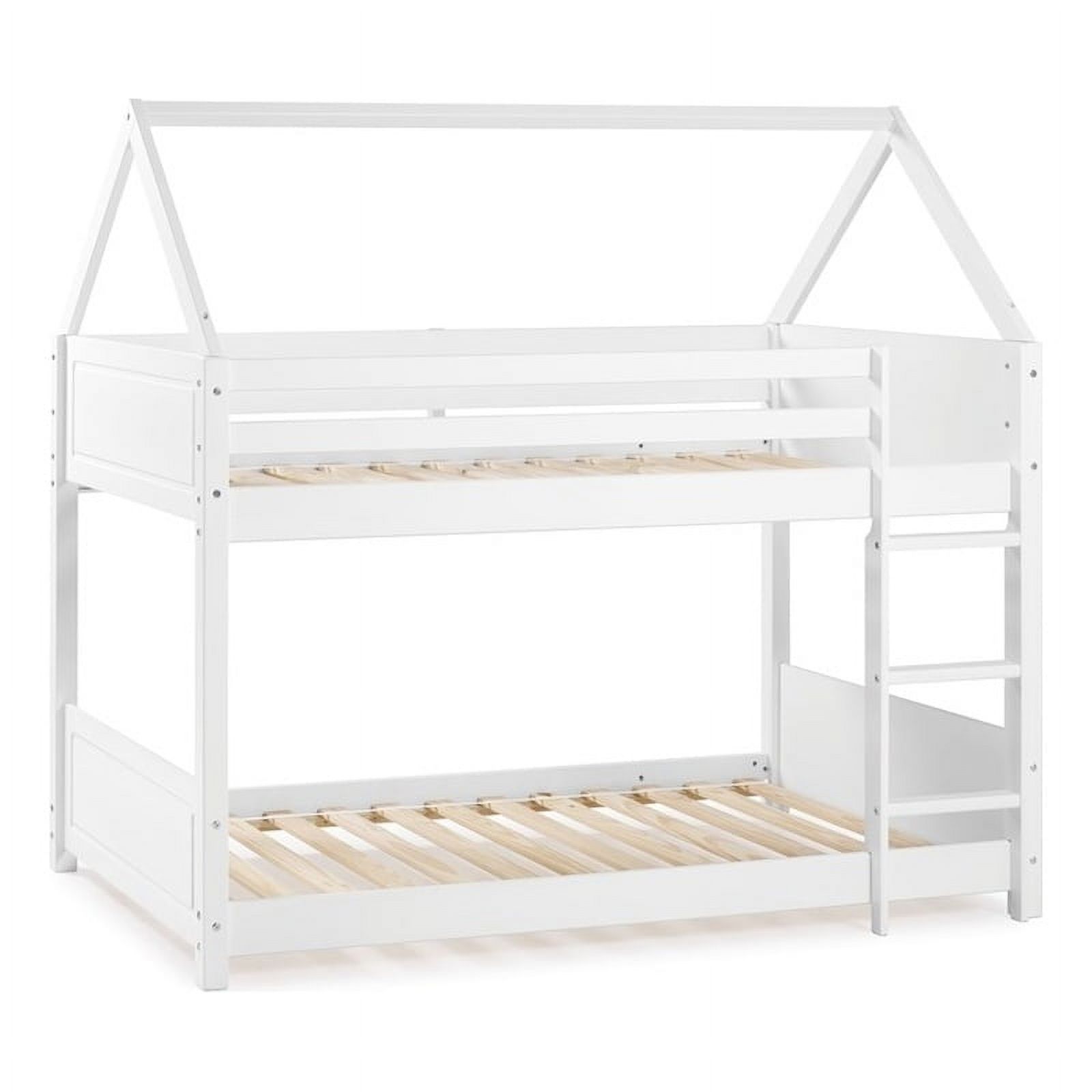 Linon Merritt Wood Twin Bunkbed in White