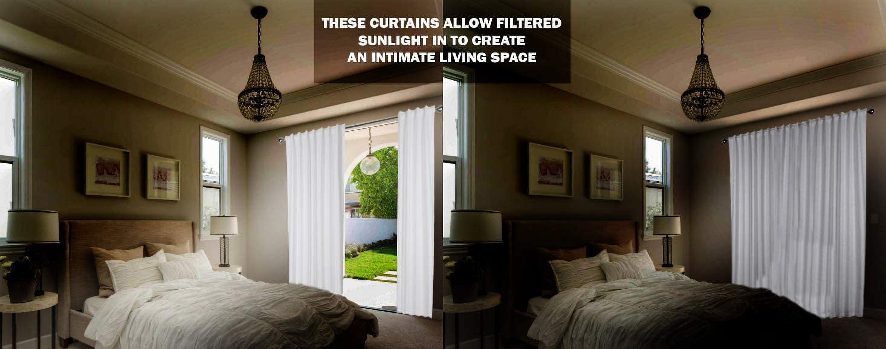 White Cotton Curtains Set Of 2,White Cotton Curtains 50 Inch Wide & 96 Inch Long, White,Farm House Curtain,Tab Top curtains,White Cotton Curtain,White Panel Curtains,Cotton Slub Duck Curtains 50x96 White