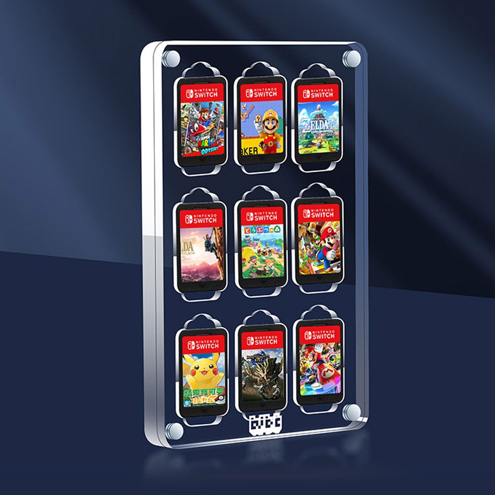 Lightweight Acrylic Cards Holder Game Card Case Games Storage Box for Nintendo Switch Game Card Protective Box 9 PCS
