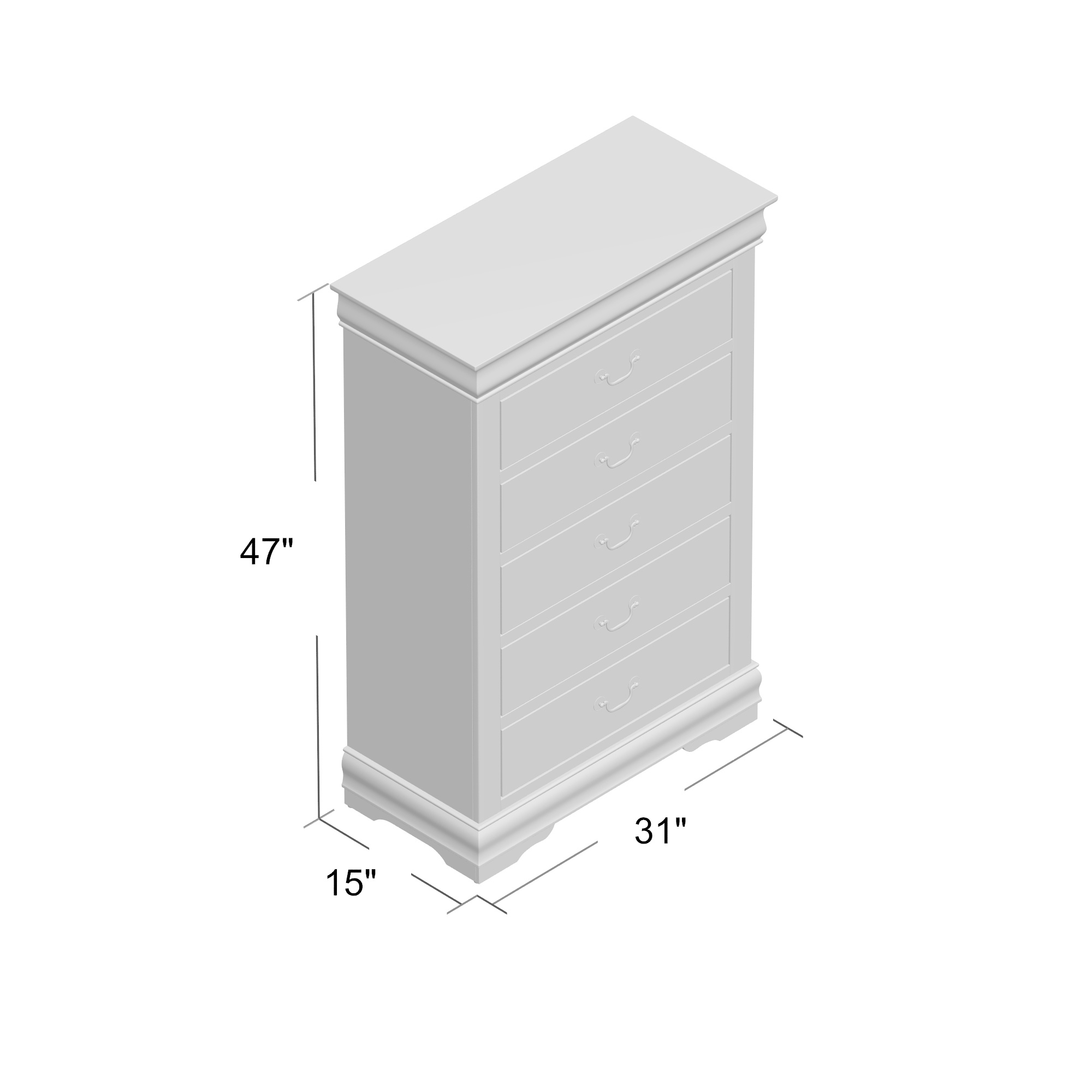 Louis Philippe Chest in Cherry 23756