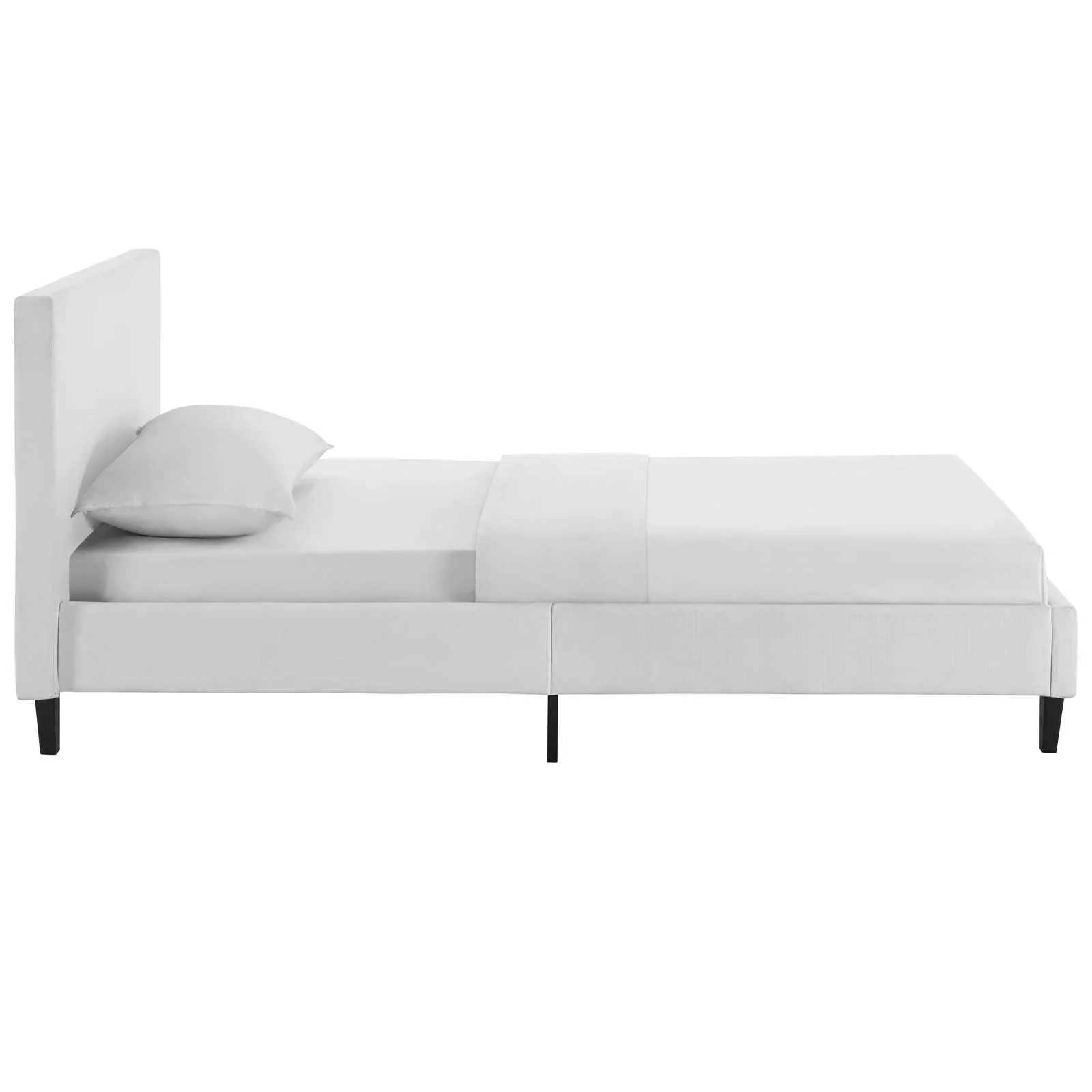 Modway Anya Twin Fabric Bed in White