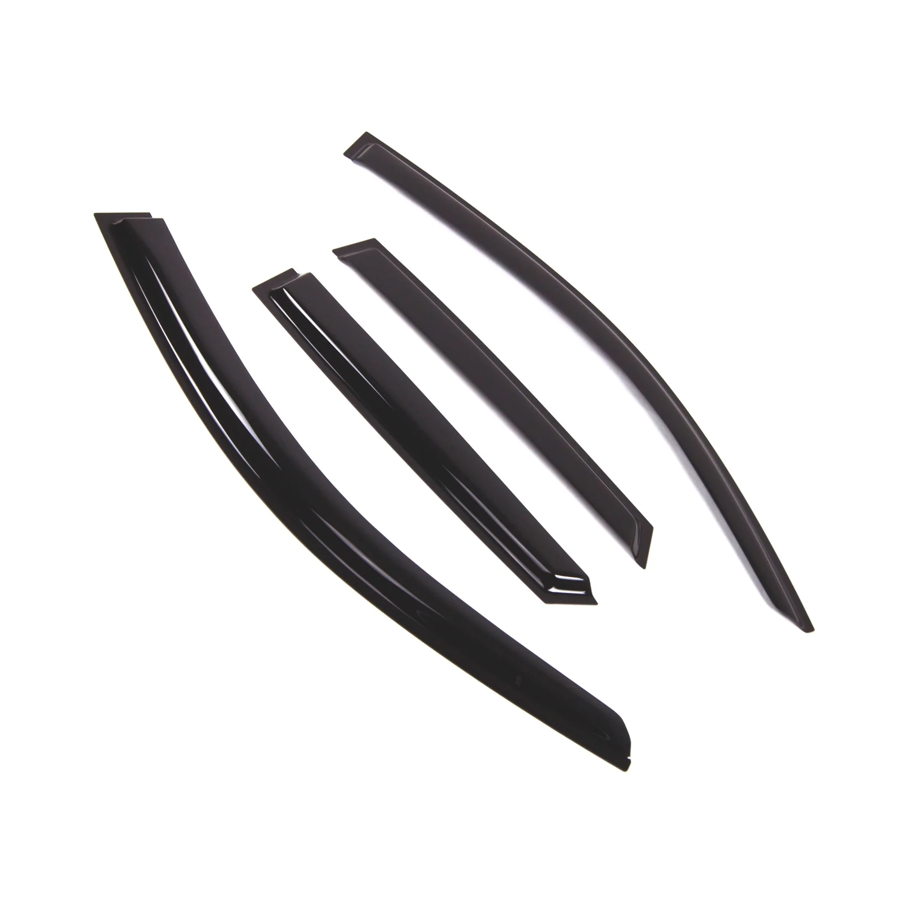 Tuningpros WD2-775B Outside Mount Window Visor Deflector Rain Guard Dark Smoke 4 Pcs Set For 2017-2018 Audi Q3