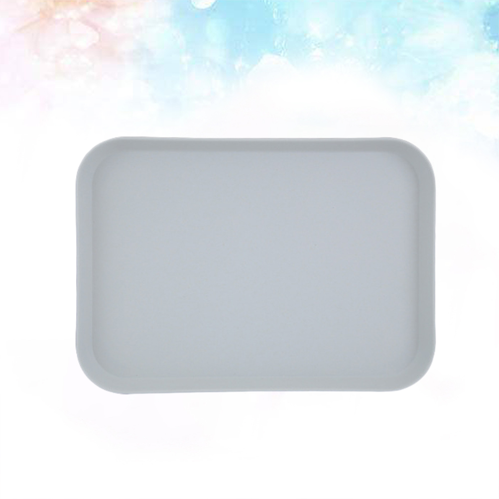 Nordic Bamboo Fiber Food Serving Tray Dessert Plate Snack Dish Tableware for Home Hotel - Size M (Grey)