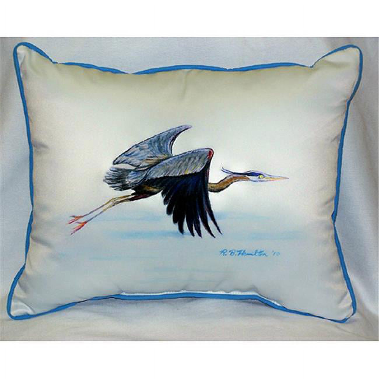 Betsy Drake  Eddie's Blue Heron Art Only Pillow 16''x20''