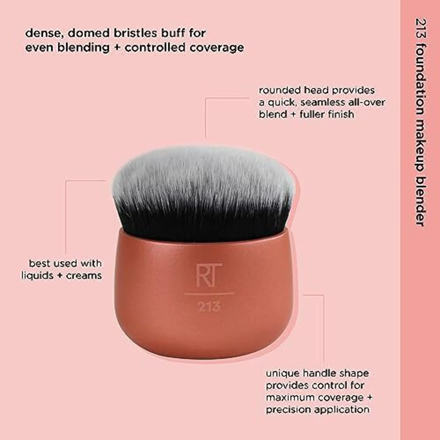 Real Techniques Liquid Foundation Blending Makeup Brush, Single