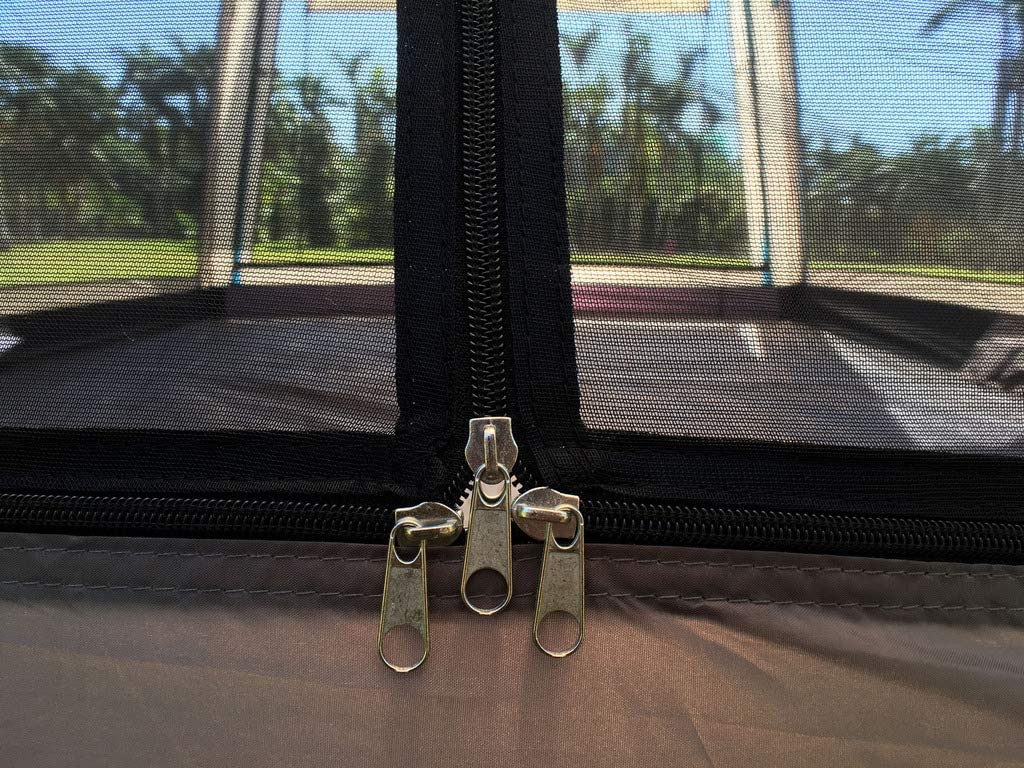 Screen Camping Tent with Floor 4 Season 8x8ft Large Mesh Room Shelter Canopy for Outdoors Gazebo Outside Poles Excluded