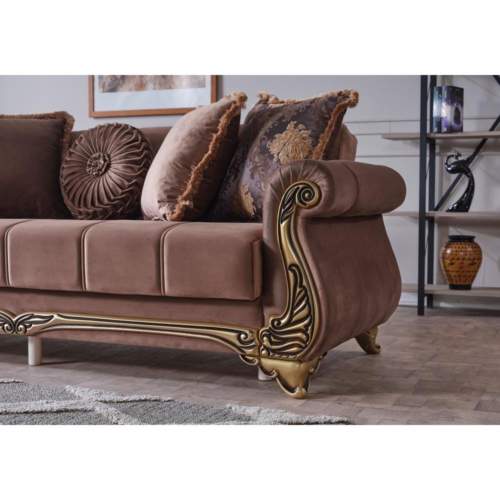 Furnia Karizma 3 Seat Sleeper, Brown