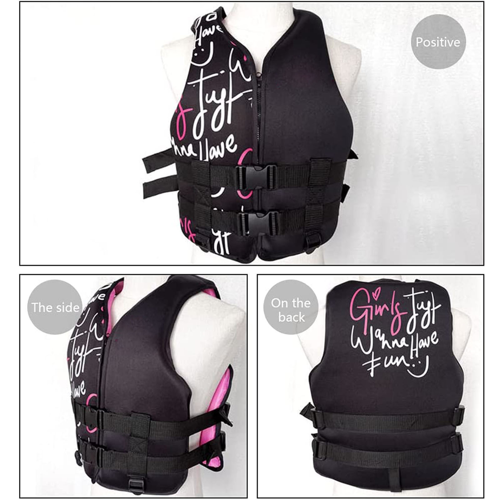 Summer Life Jacket Buoyancy Vest Swimming Vest Solid Life Vest Unisex