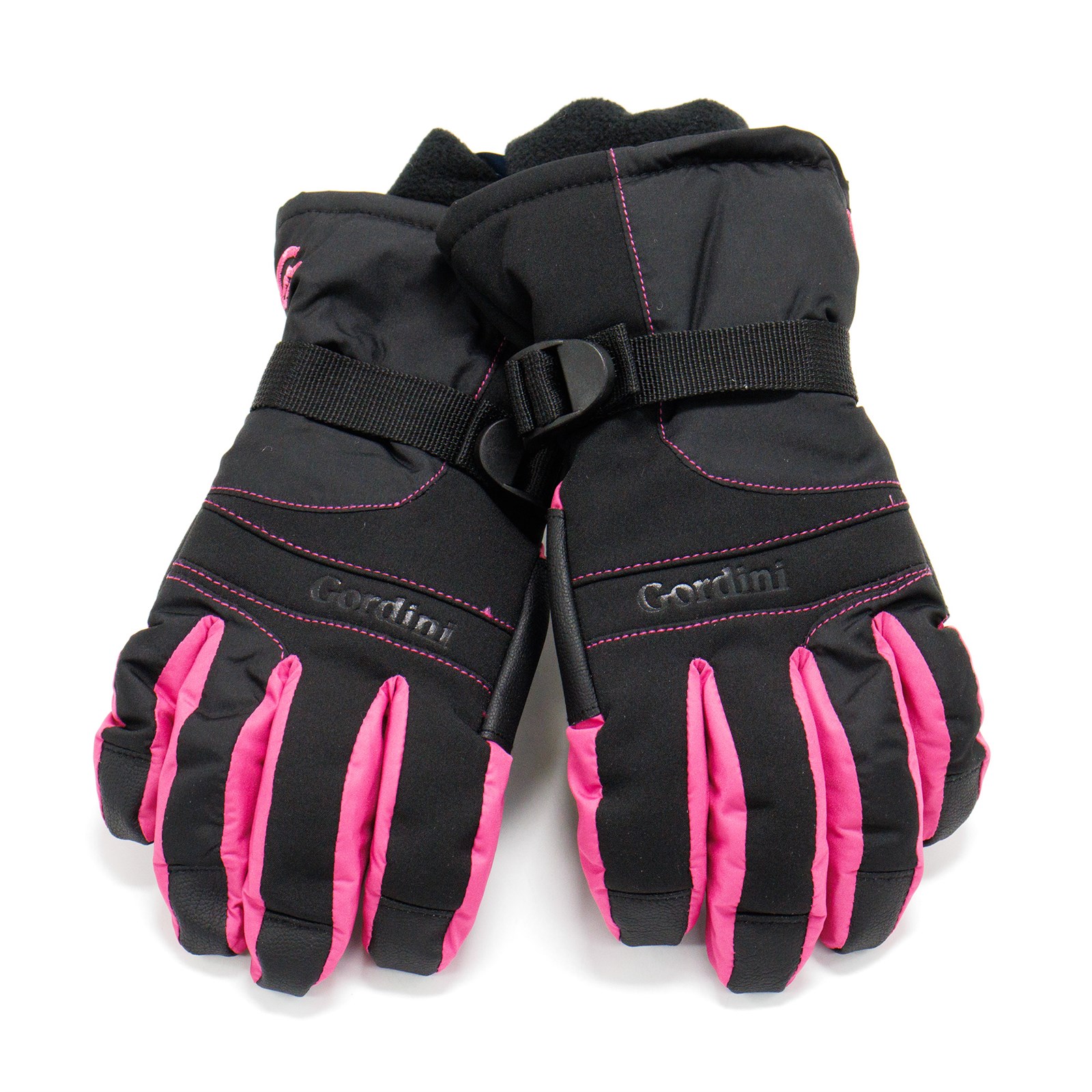 Gordini Girls Aquabloc Iii Waterproof Insulated Junior Gloves, Black \ Deep Pink,L - US