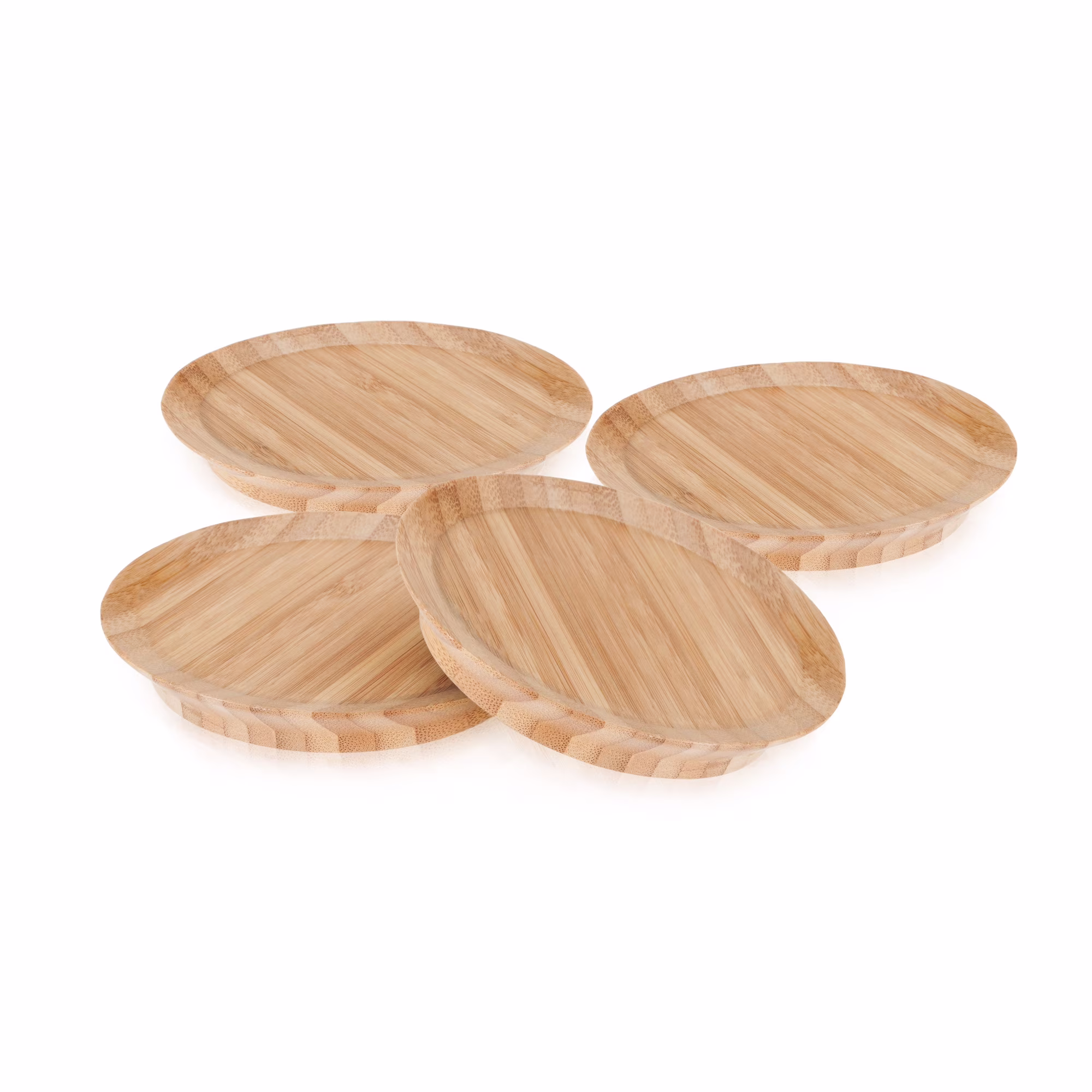 True Bamboo Appetizer Glass Toppers, Natural
