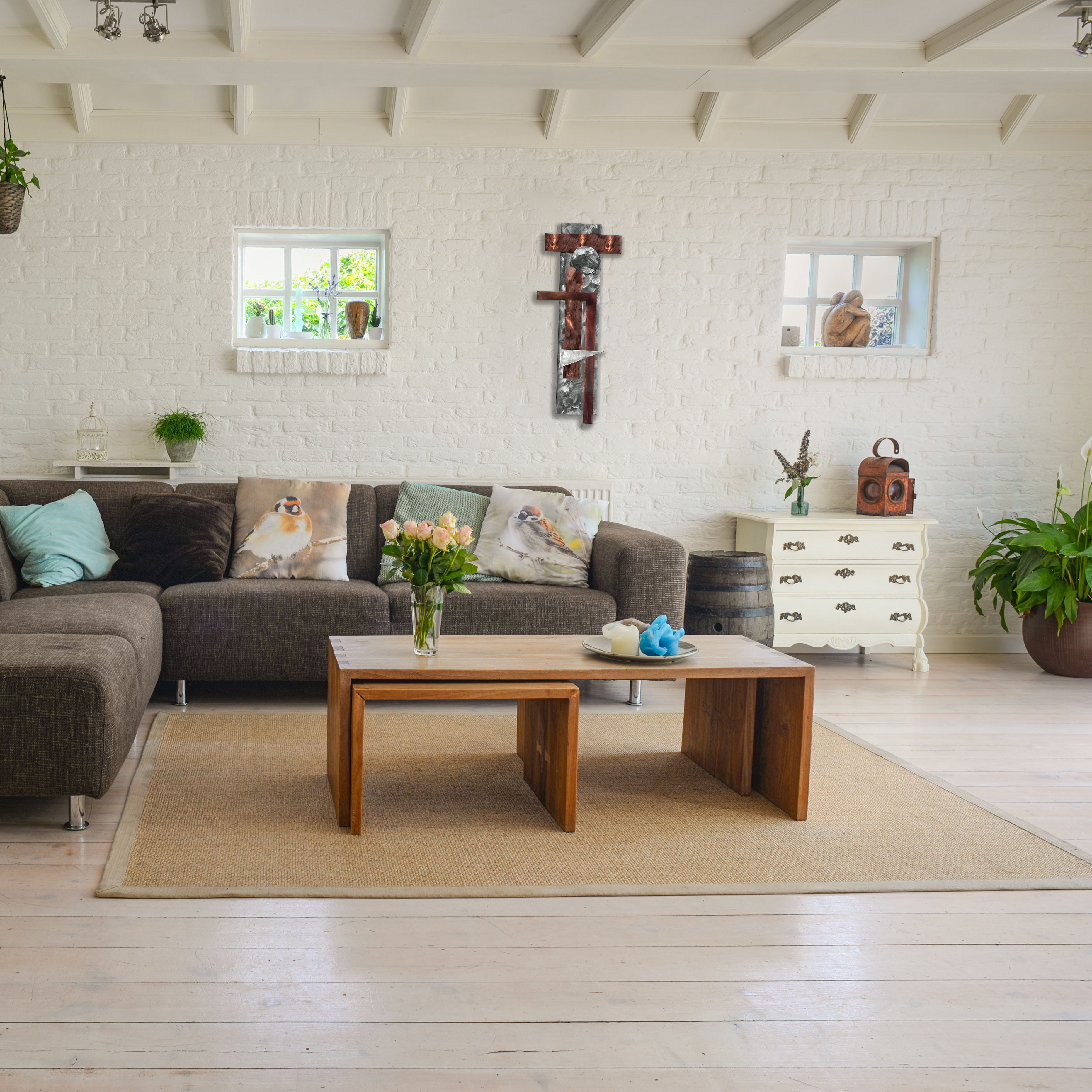 Meyerdirk Art The Carpenter Metal Decor, Distressed Copper