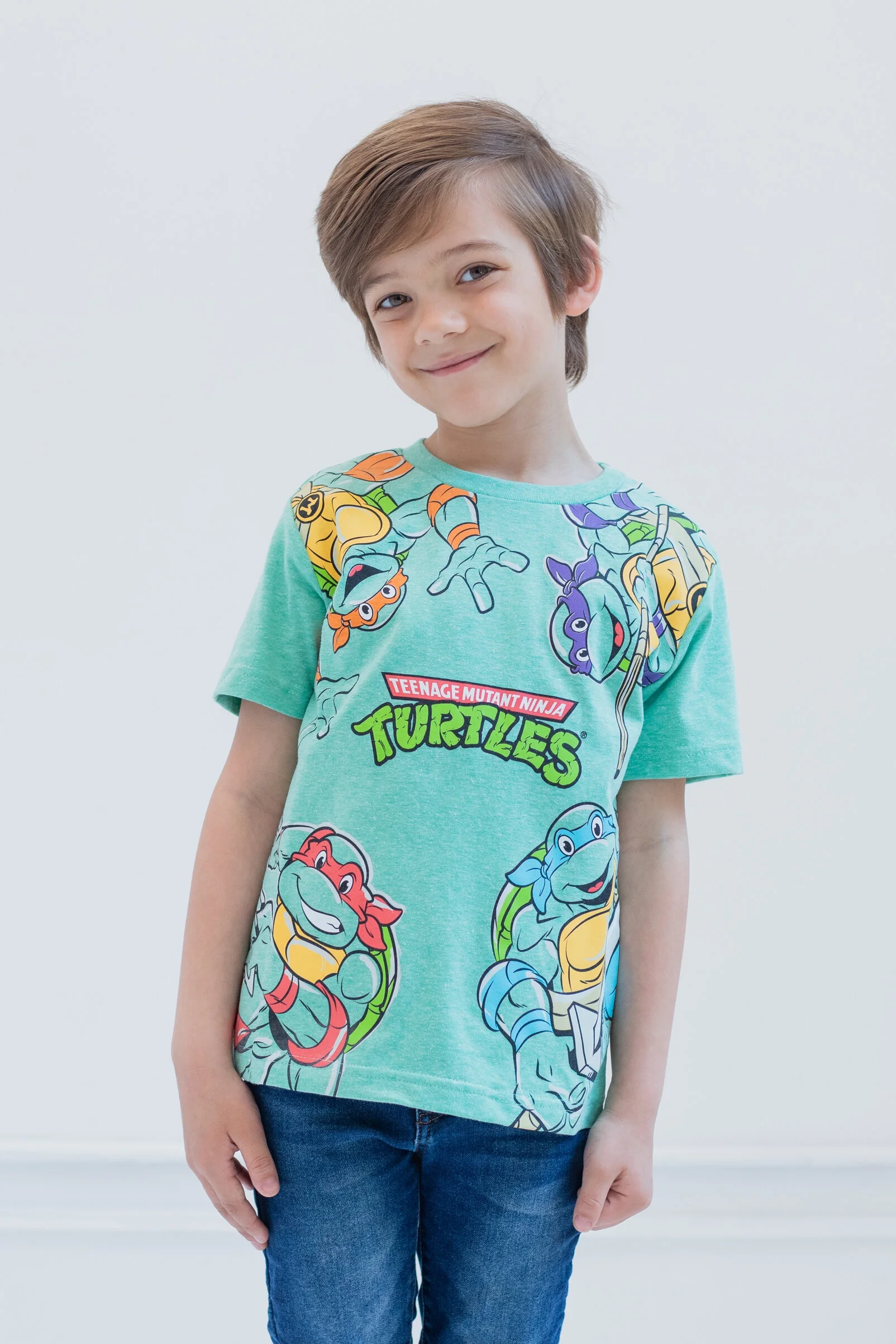 Teenage Mutant Ninja Turtles Big Boys 3 Pack Pullover T-Shirts Toddler to Big Kid