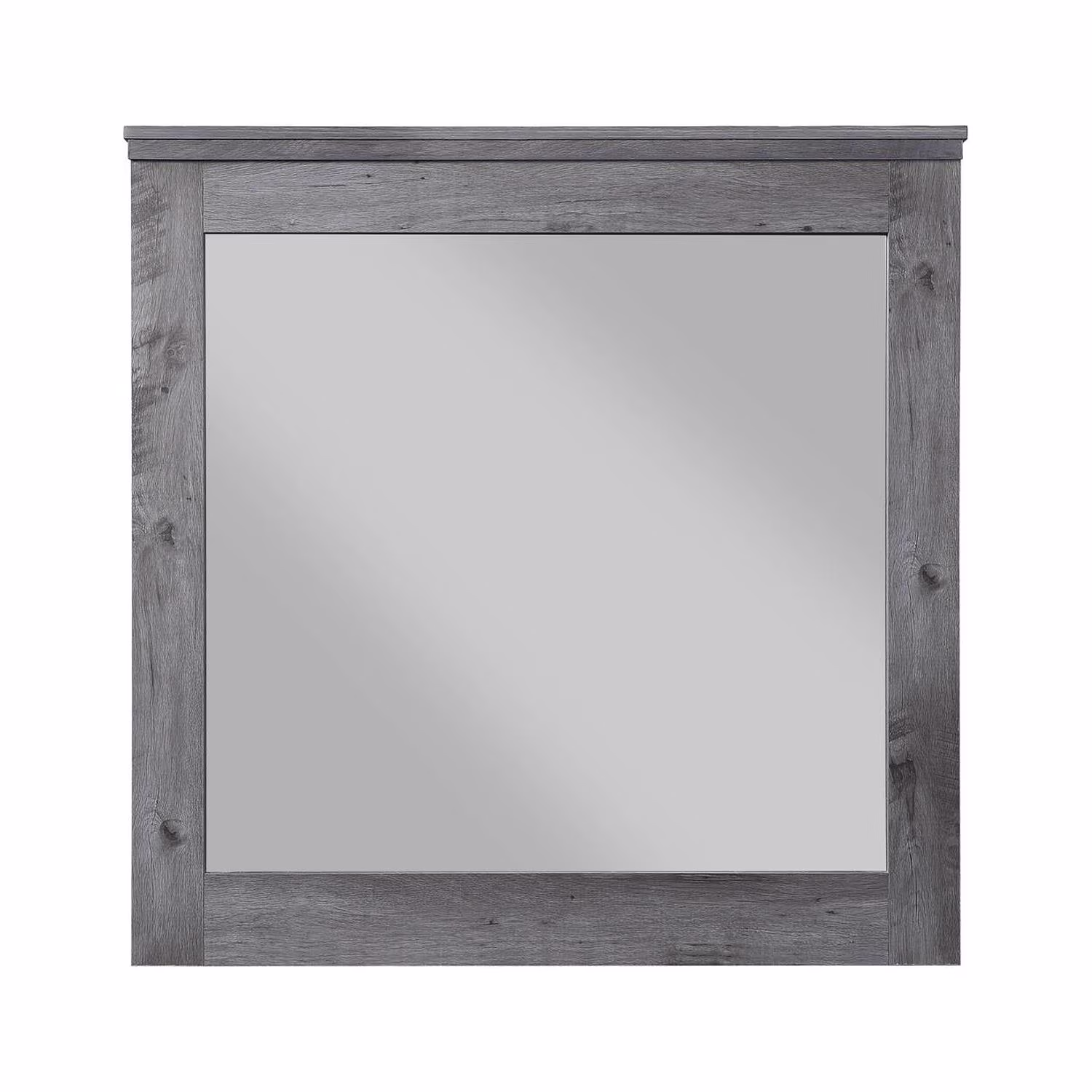 Vidalia Mirror in Rustic Gray Oak 37'' x 38'' Mirror, by Acme Furniture