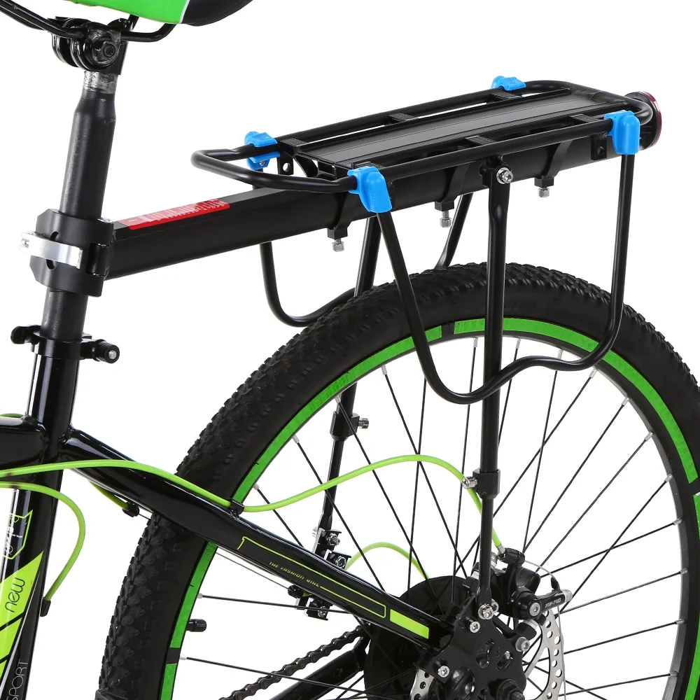 Tomshoo Adjustable Bike Cargo Rack Aluminum Alloy Mountain Bike Rear Rack Pannier Luggage Carrier Rack