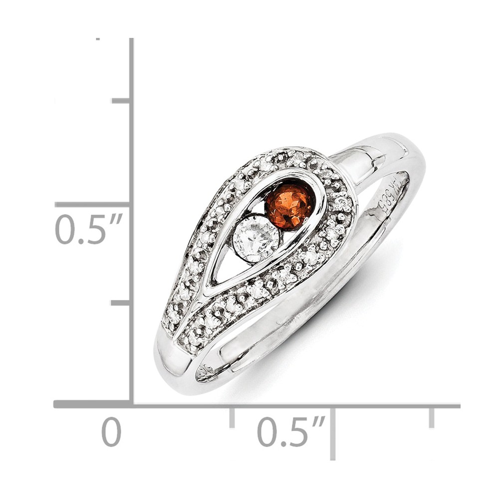 14K White Gold Ring Band Mother's & Family Semi Mount Diamond center Stone Mounting 9 mm