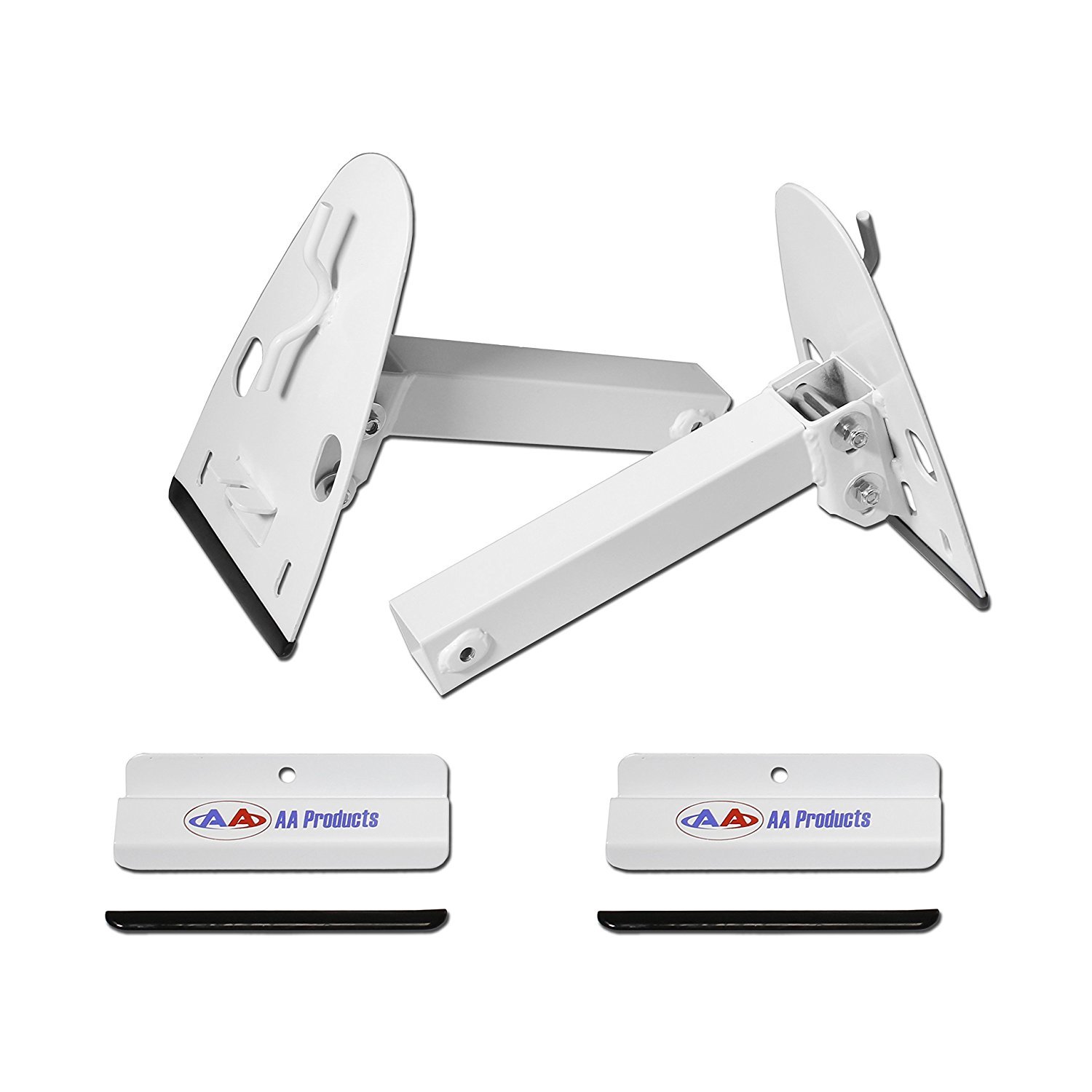 AA-Racks Steel Square Two (2) Bar Van Roof Rack With Ladder Stopper - Black (X27-BLK)