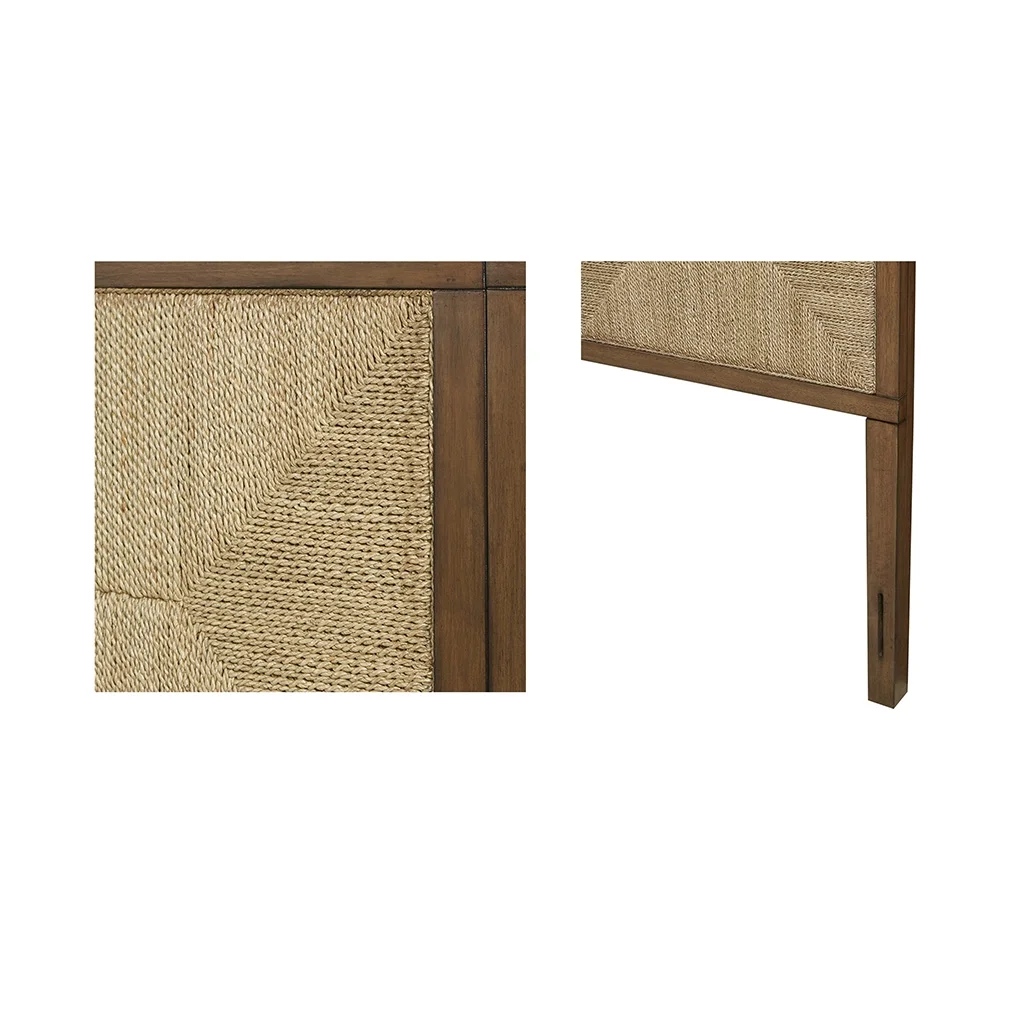 CoSoTower Handcrafted Seagrass Headboard Queen
