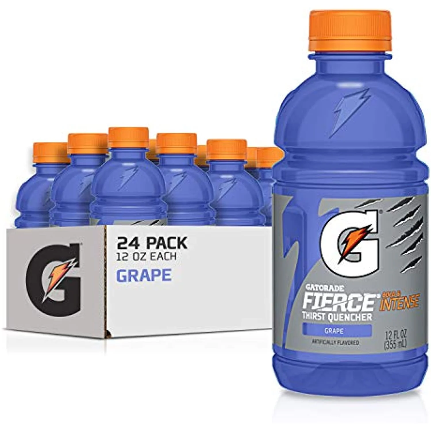 Gatorade Fierce Thirst Quencher, Grape, 12 Ounce Bottles (Pack Of 24)